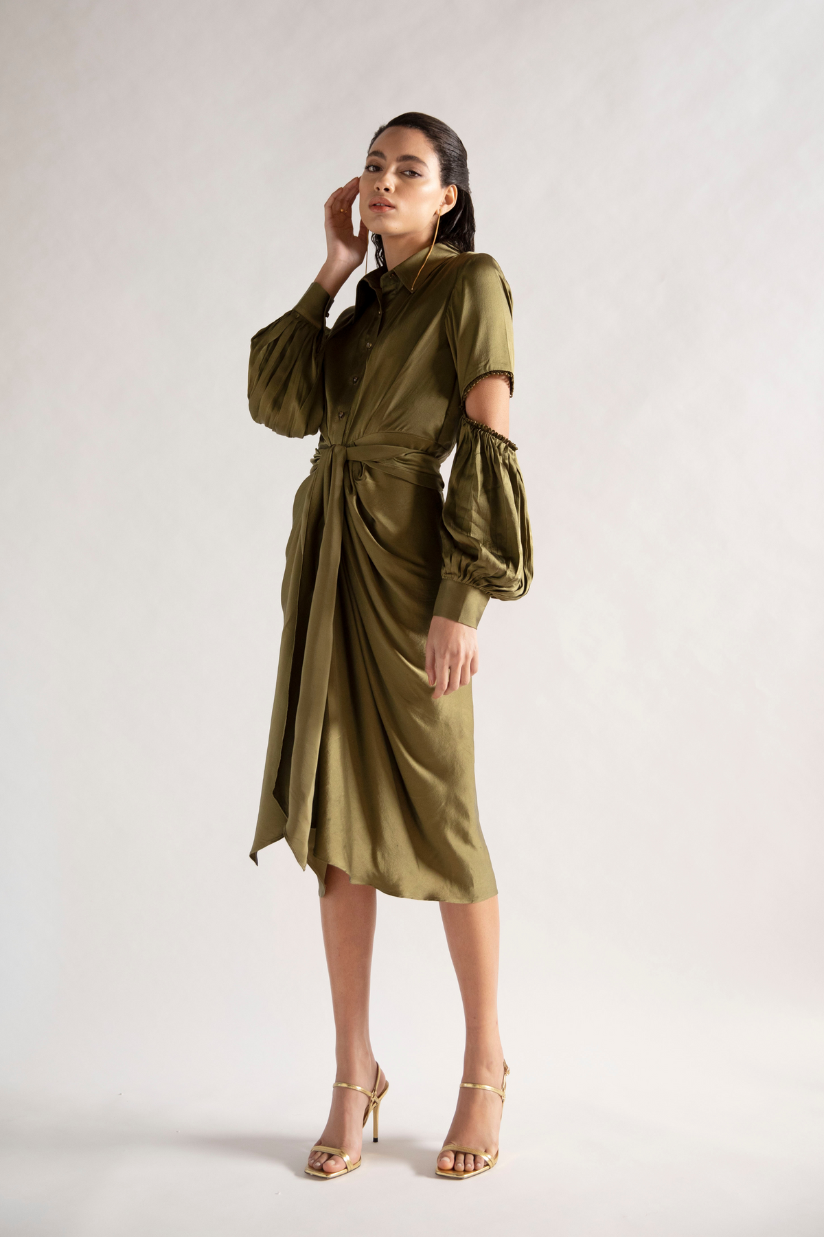 De Fête Olive Green Dress