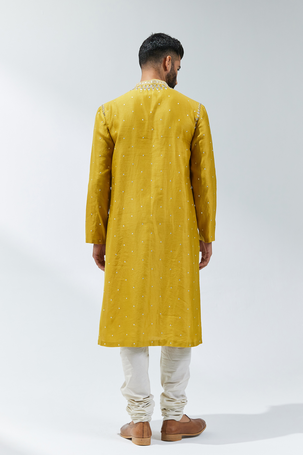 Mustard Embroidered Kurta Sets