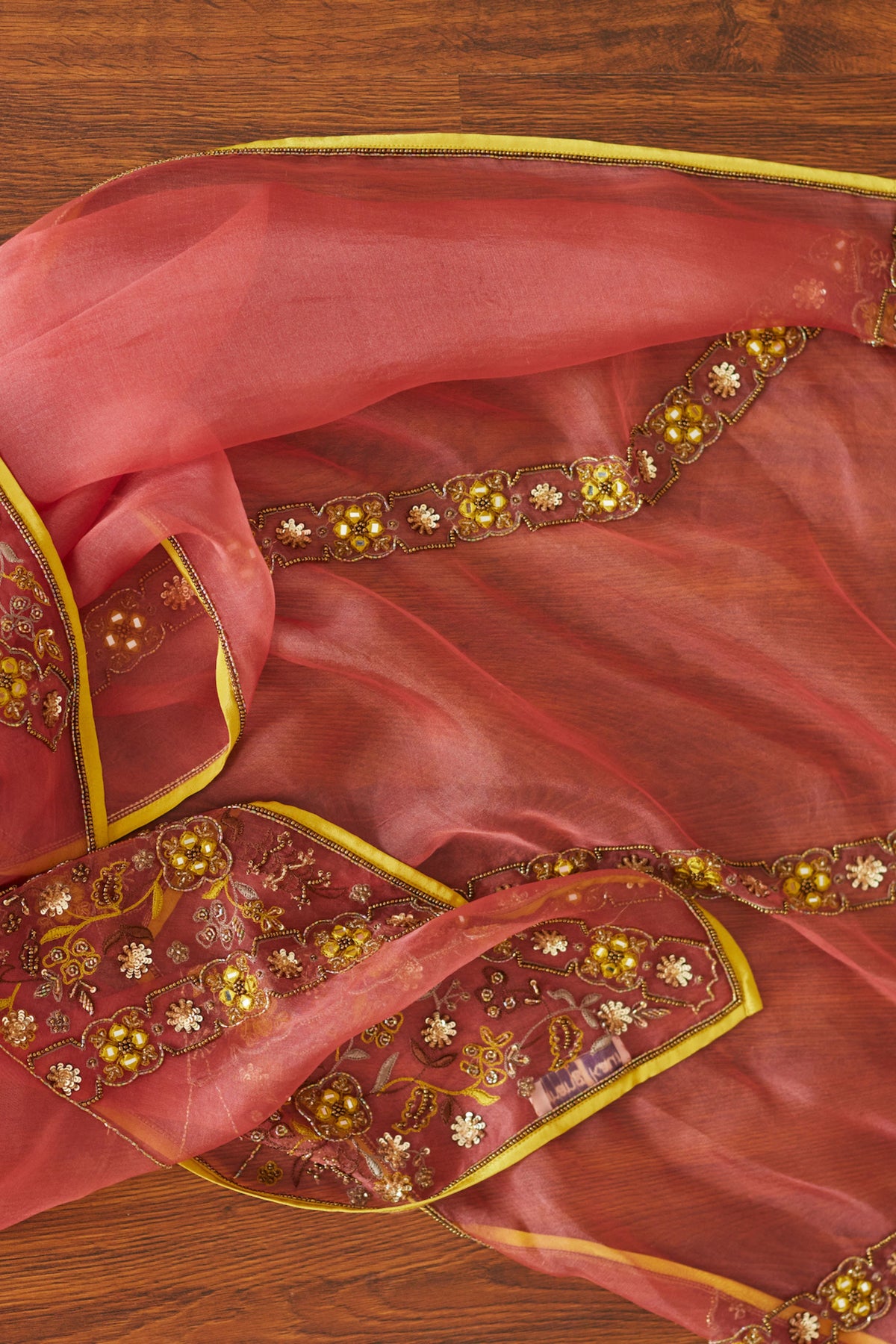 Pink Rekha Dupatta