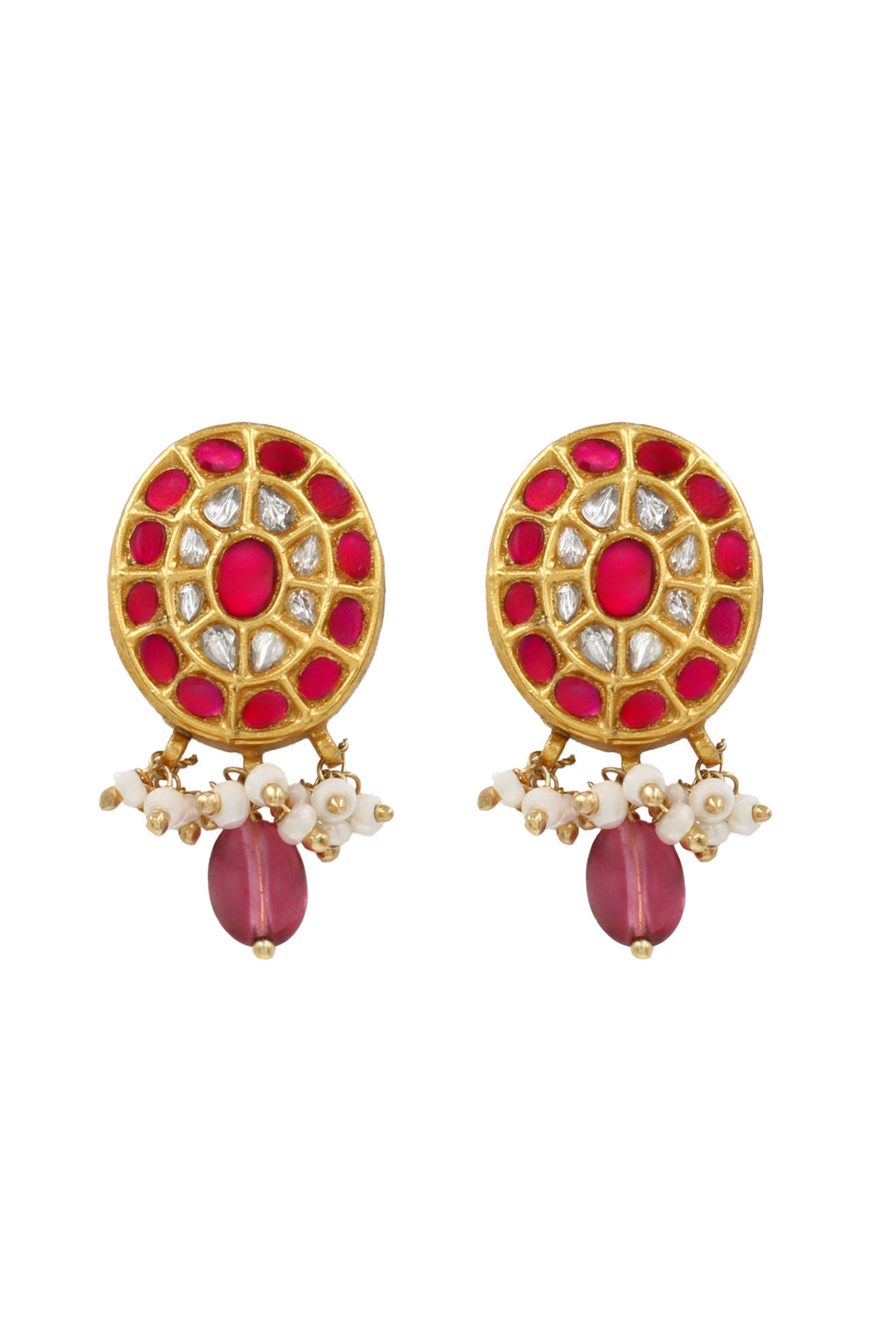 Timeless Elegance Kundan Earrings.