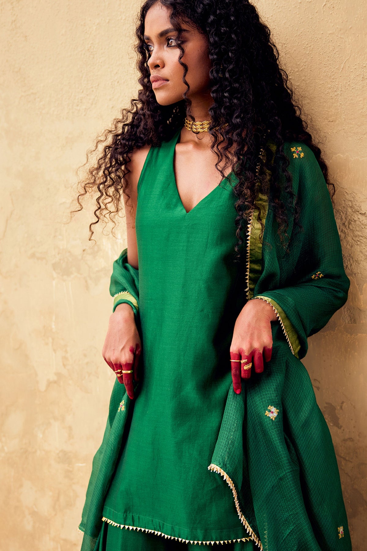 Mehfil Dupatta in Green