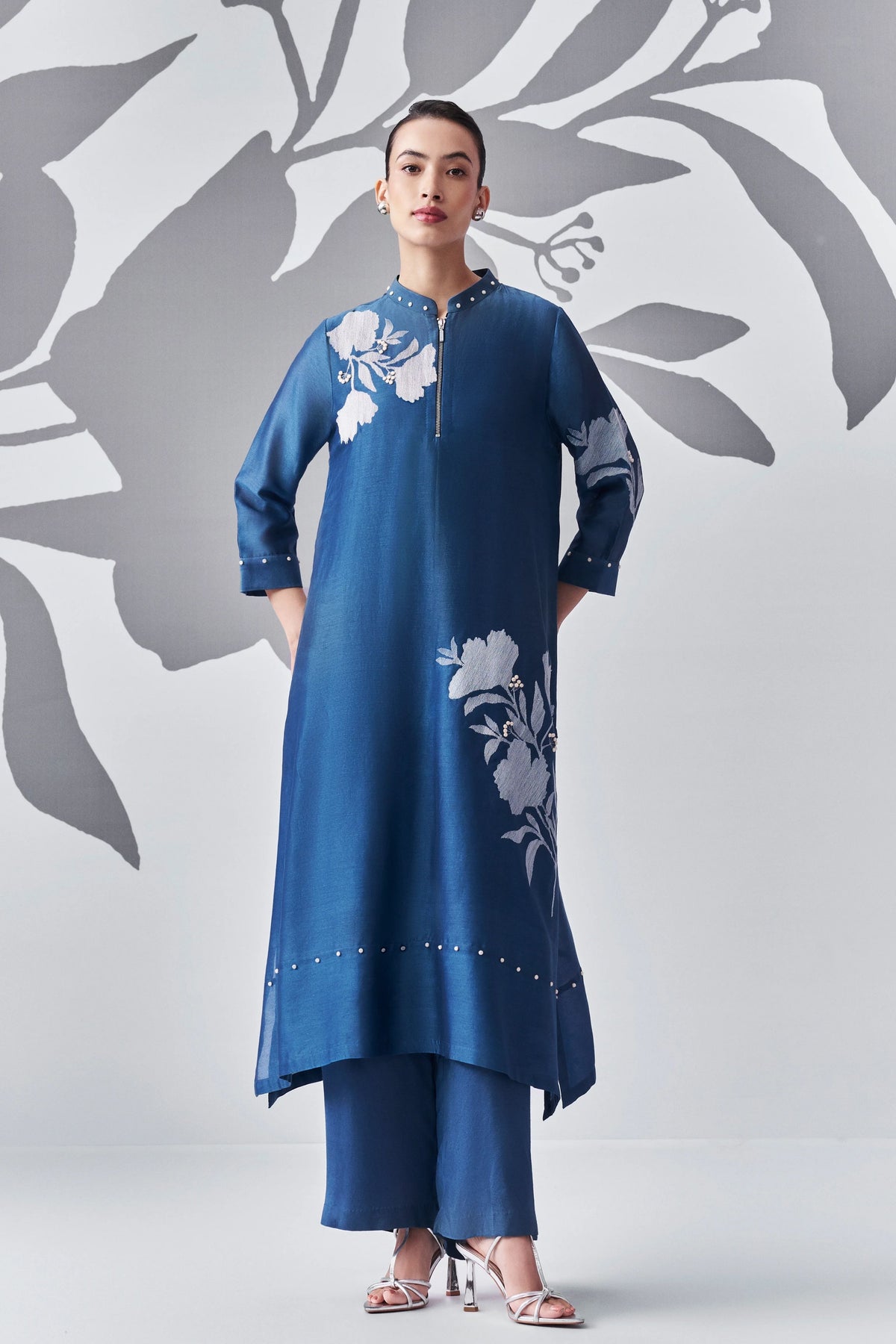 Granite Blue Memento Kurta Set