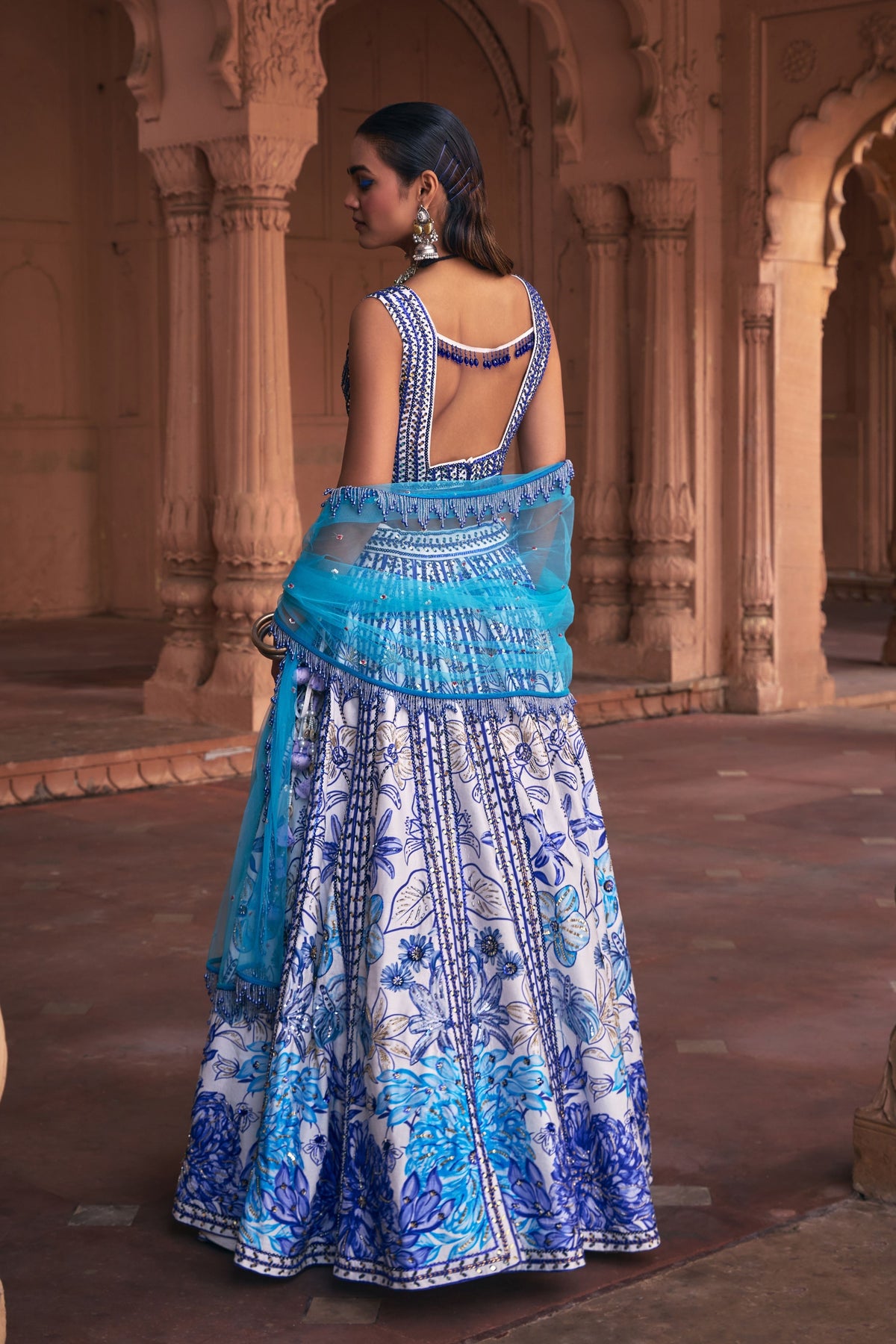 Indigo Blue Lehenga Set