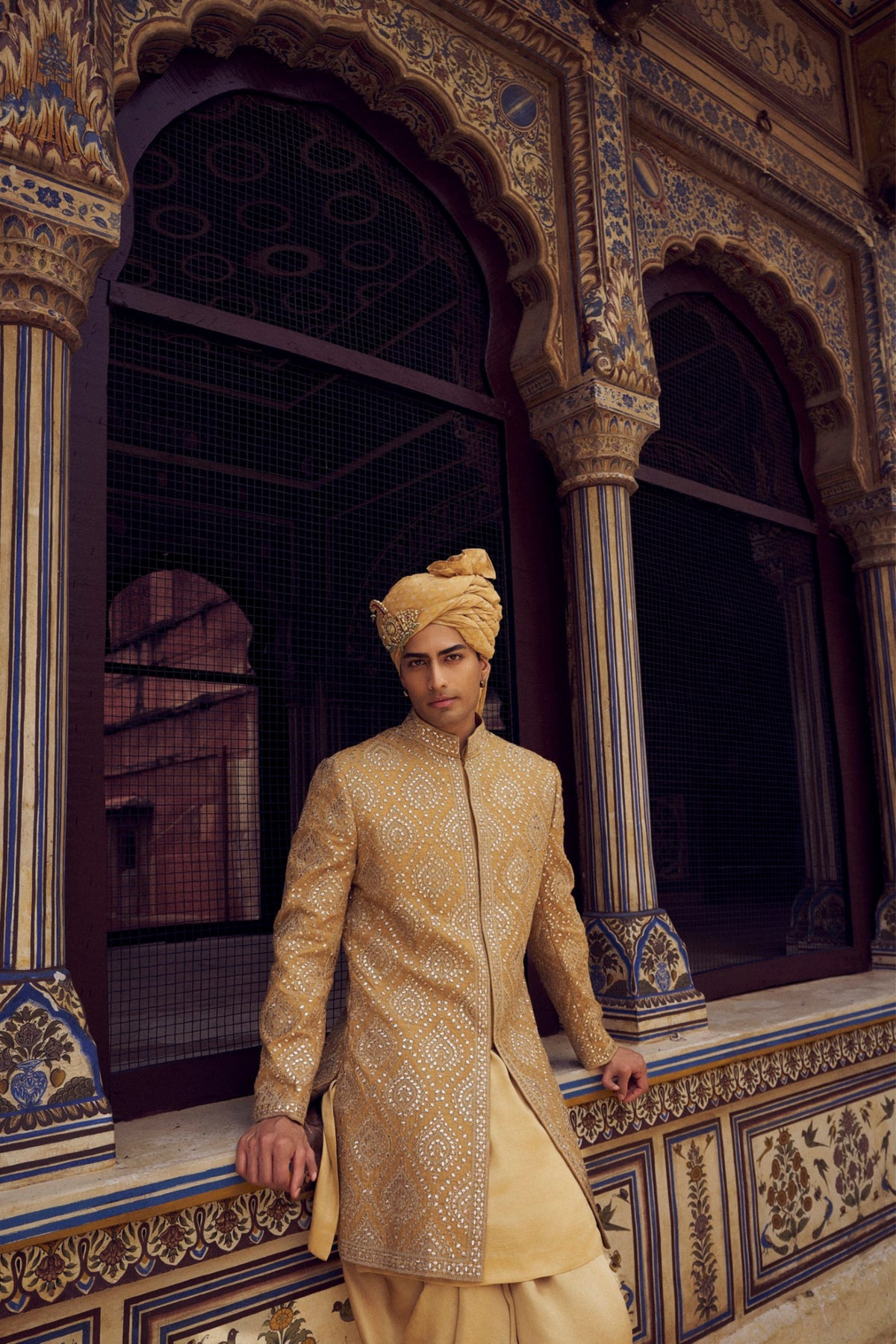 Gold Sherwani Set