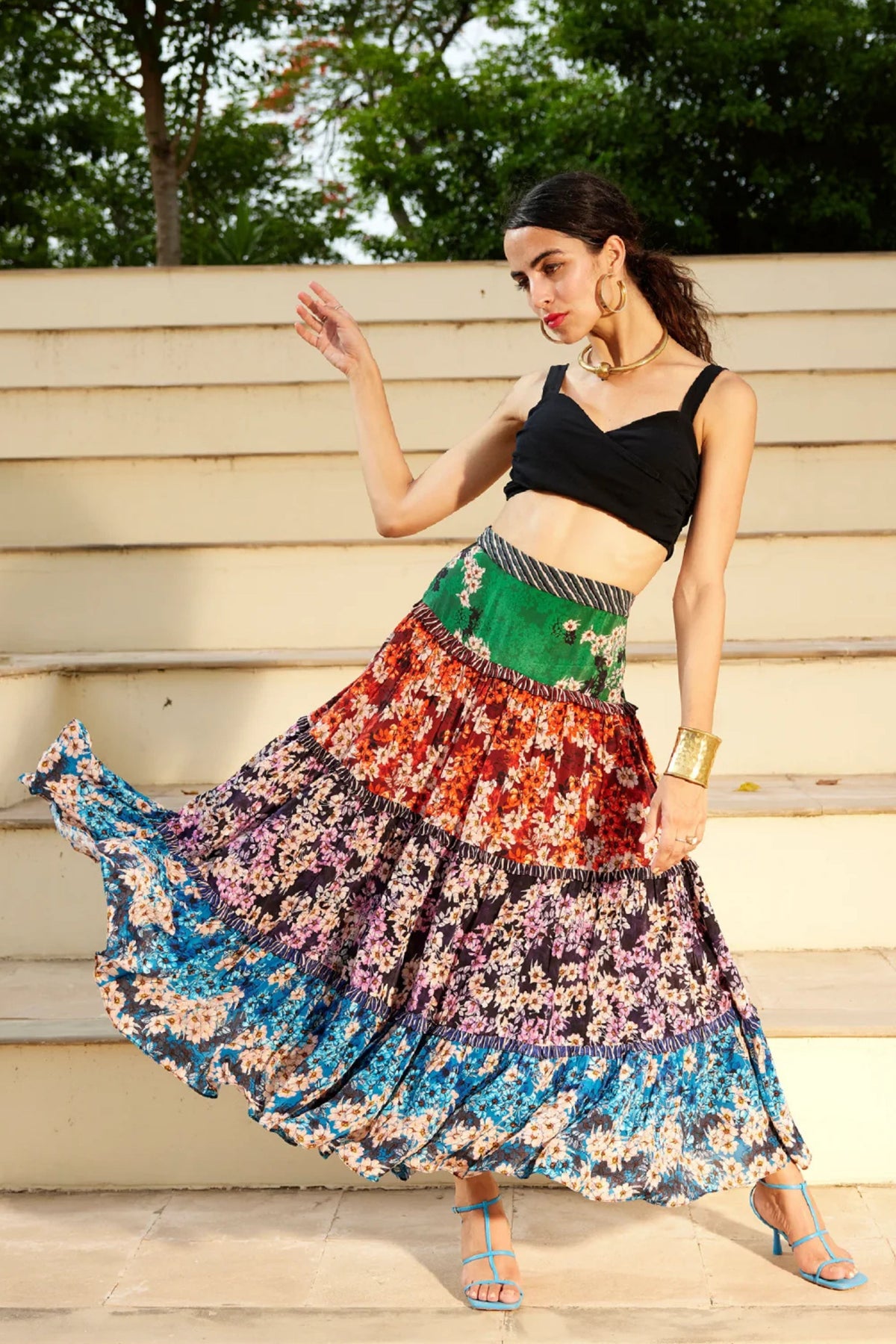 Vivid Voyage Maxi Skirt