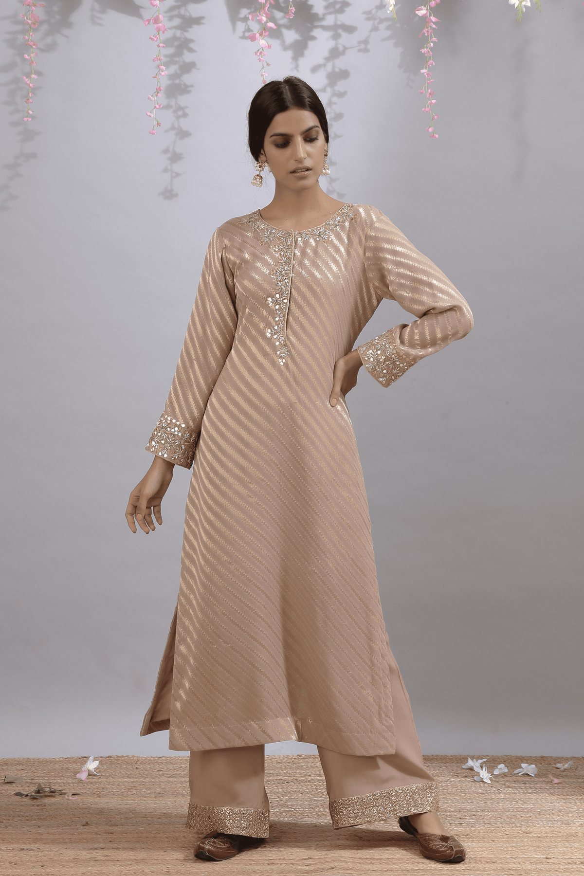 Bhumi Gottiya Brown Kurta Set