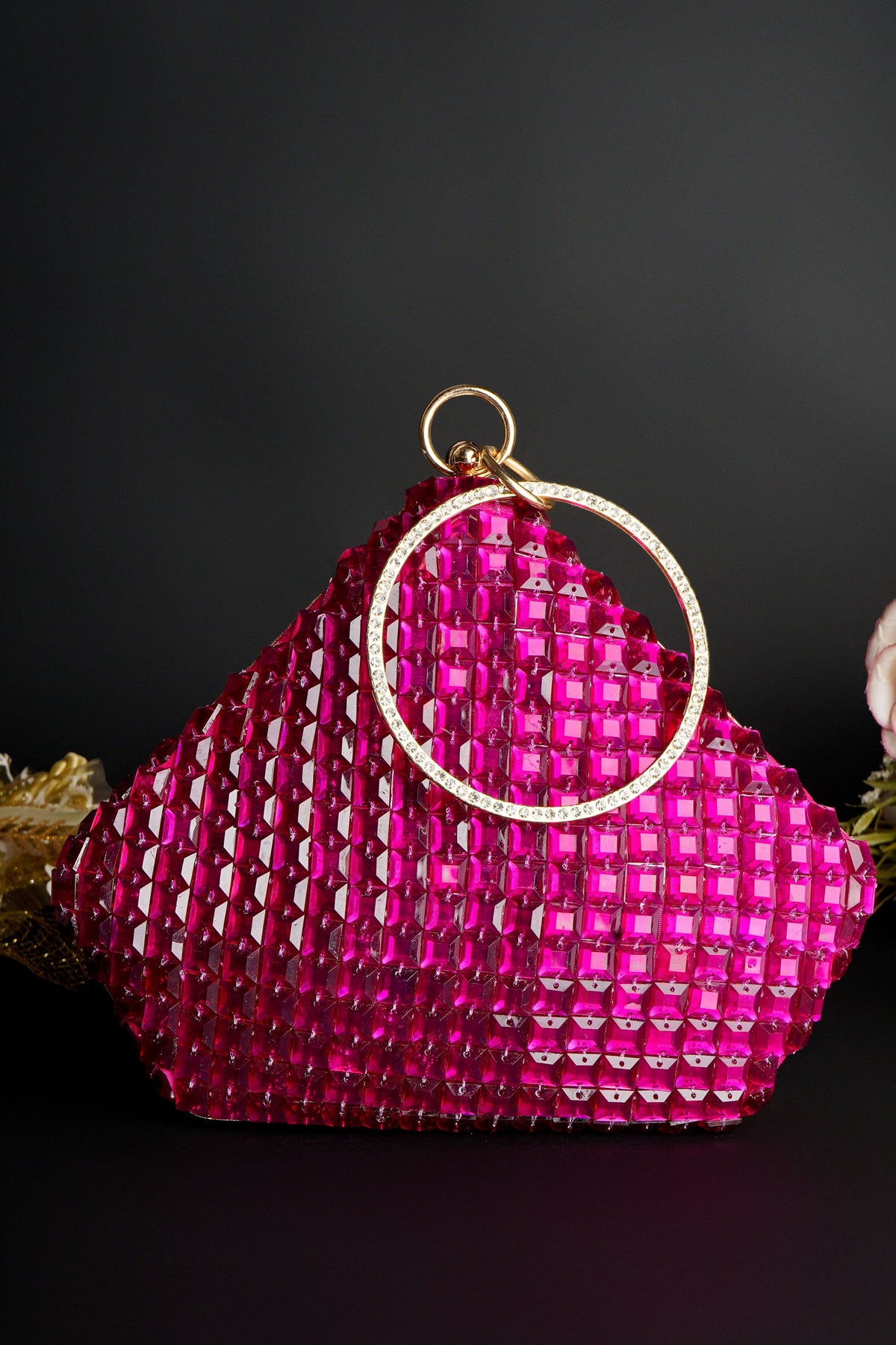 Pink Sapphire Diamond Clutch