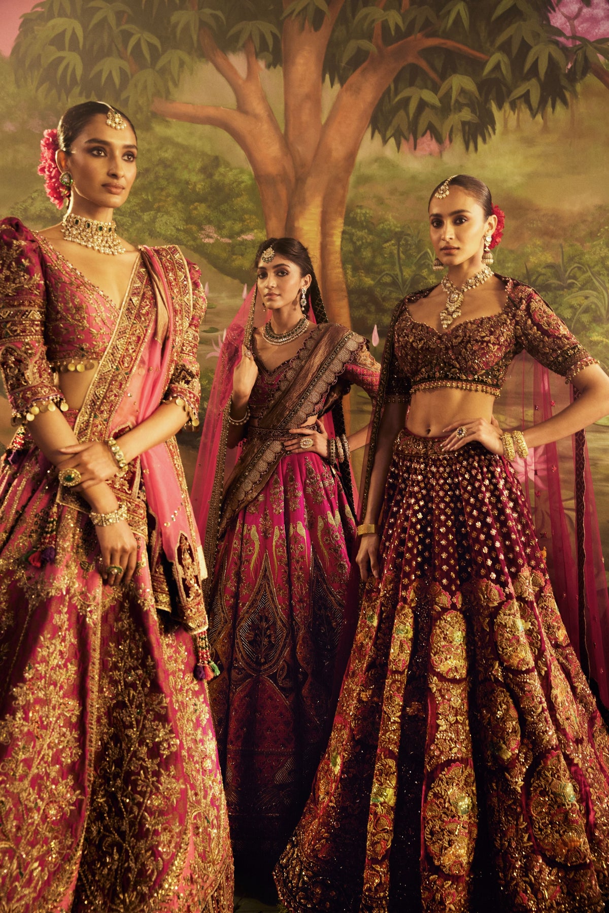 Maroon Velvet Sequence Lehenga Set