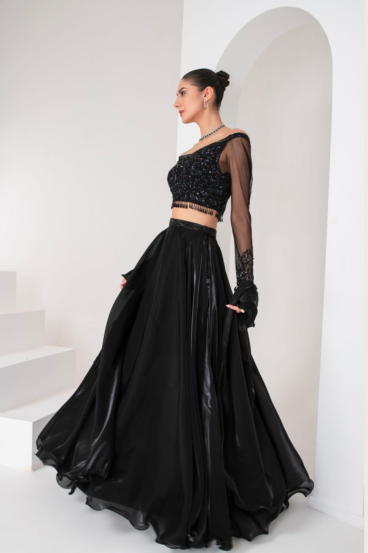 Black Lehenga Set