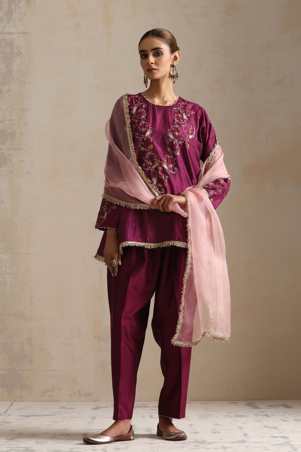 Aubergine Nyra Kurta Set