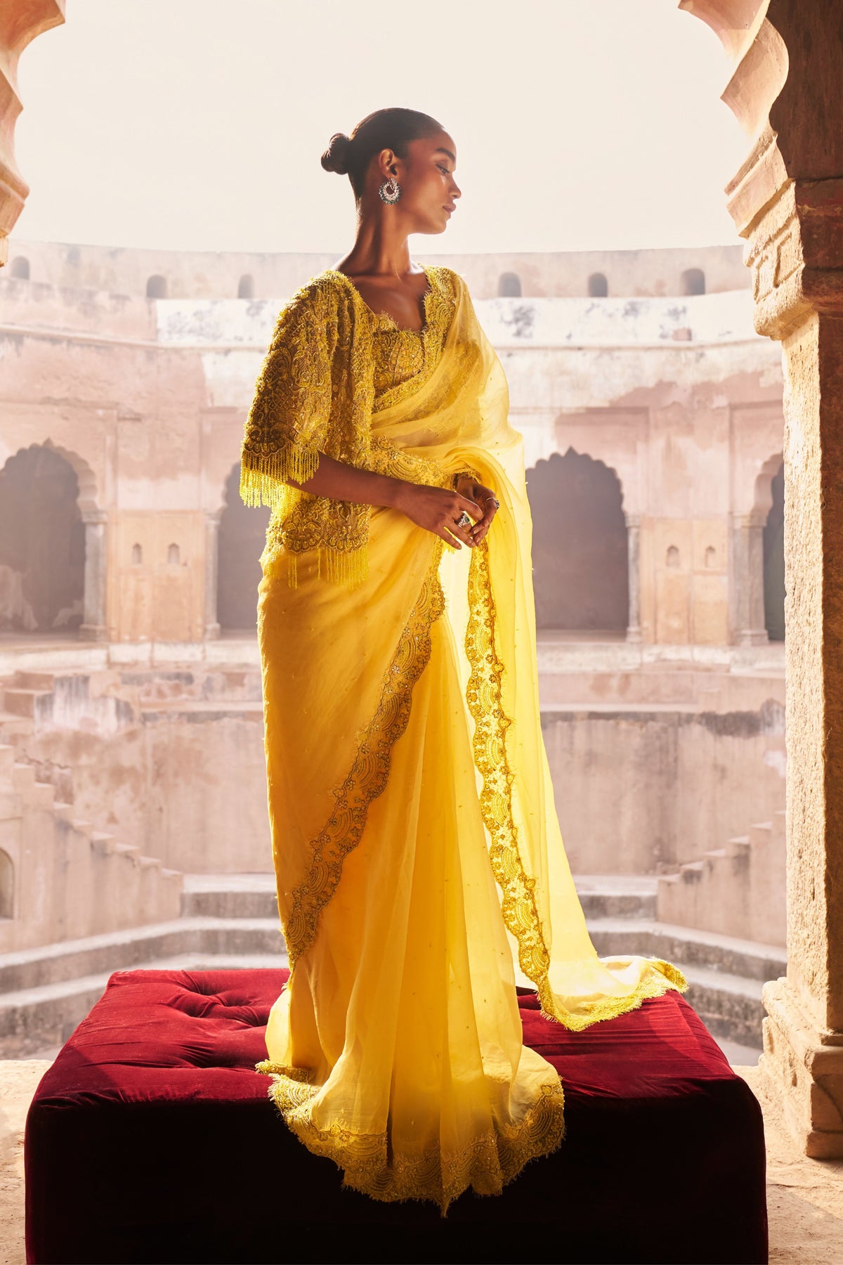 Dream Weaver Saree With Cape Set