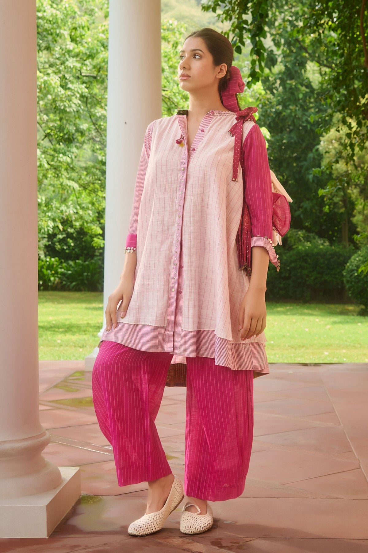 Pink Gokul Nora Pants