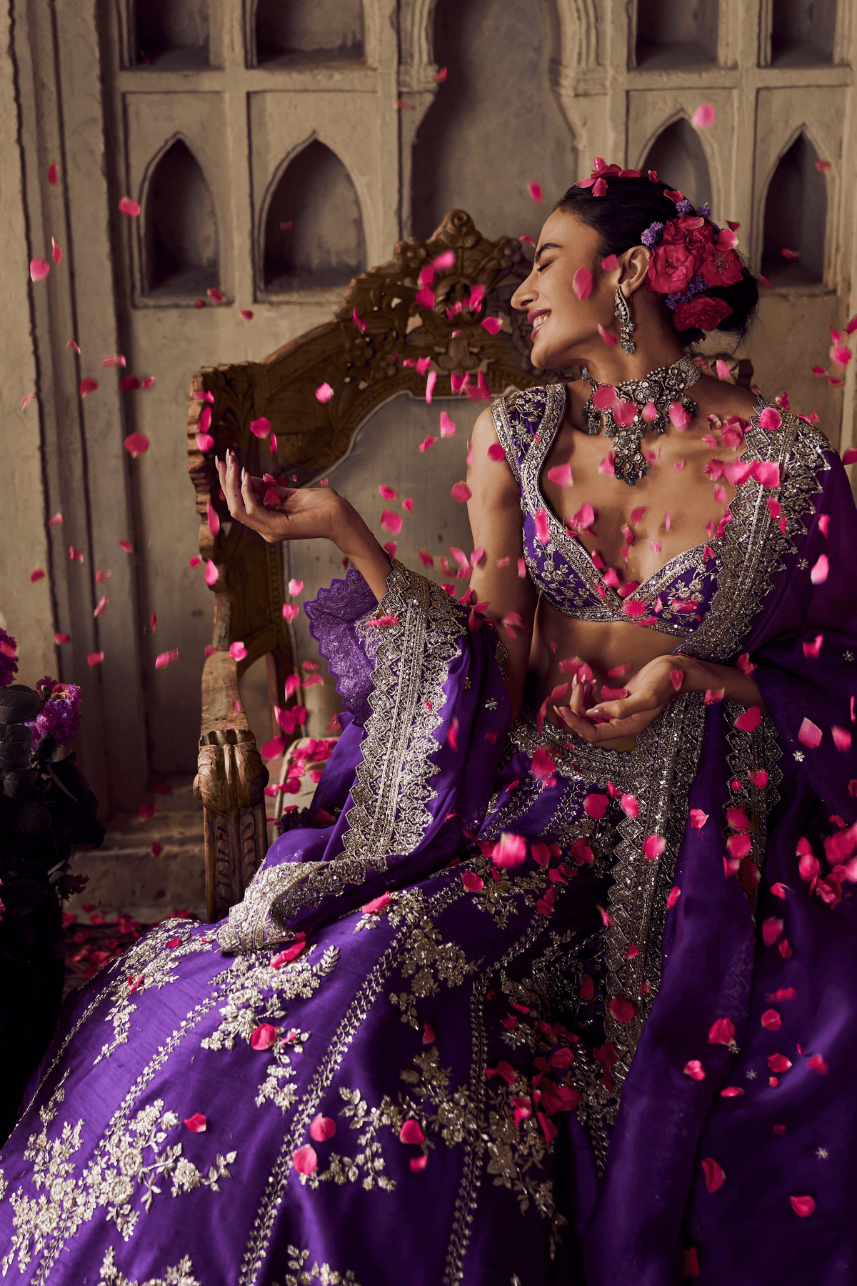 Purple Renuka Lehenga Set