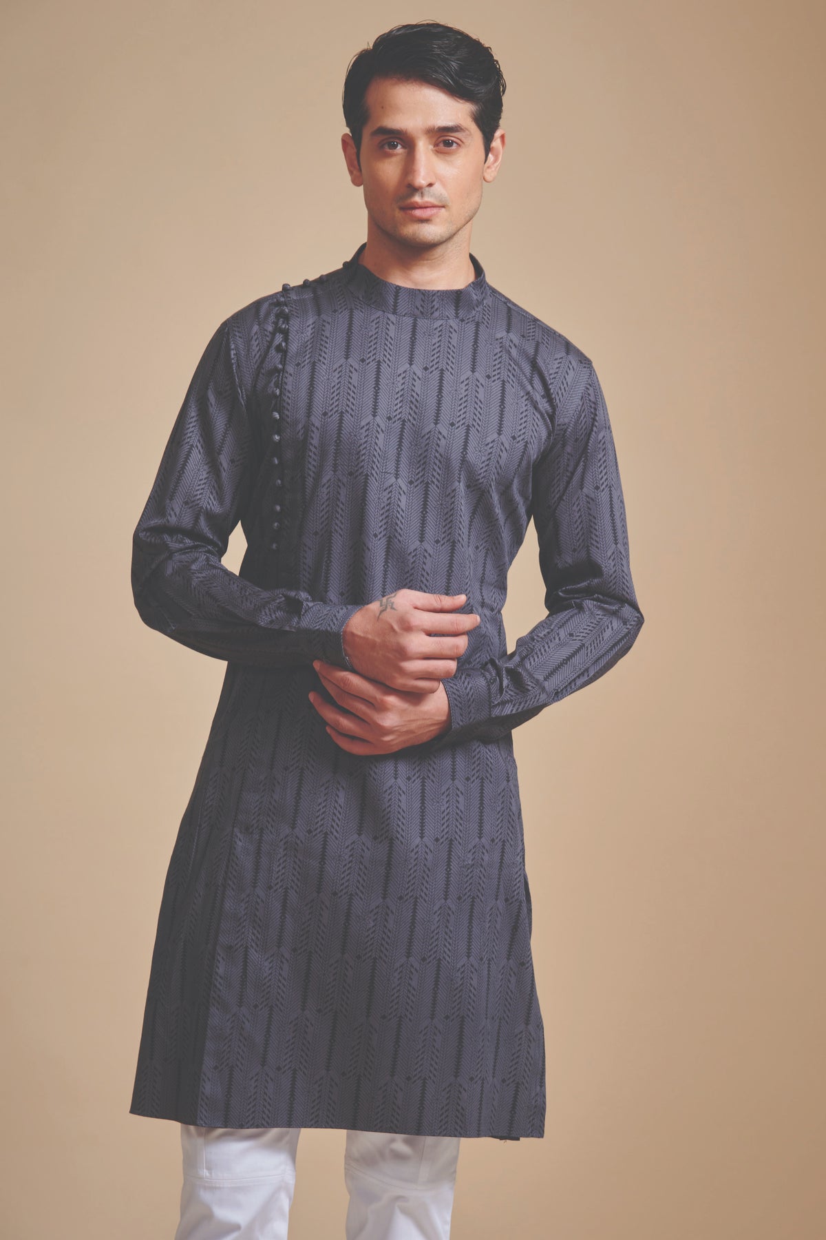 The Loop Button Cross Over Kurta