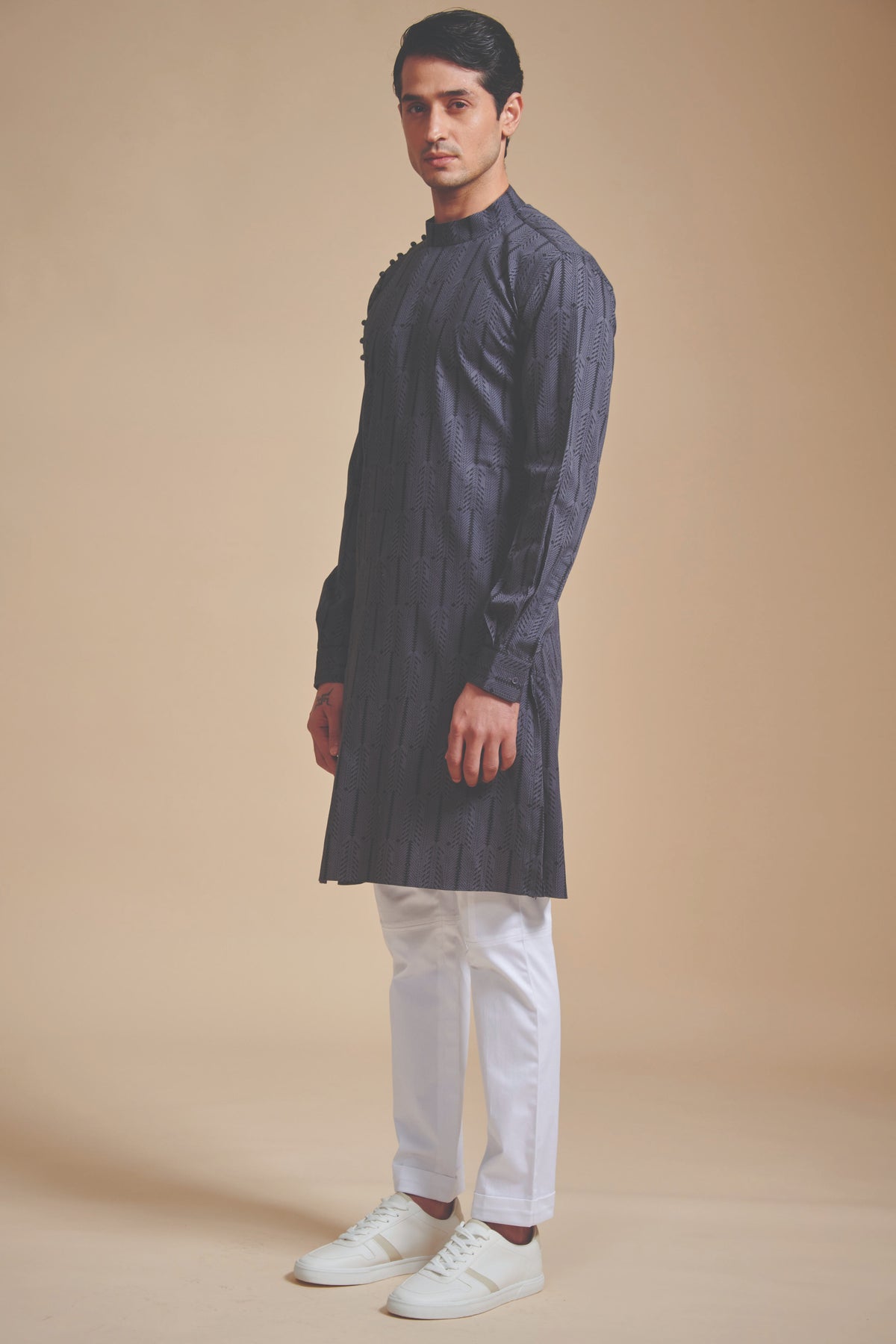 The Loop Button Cross Over Kurta