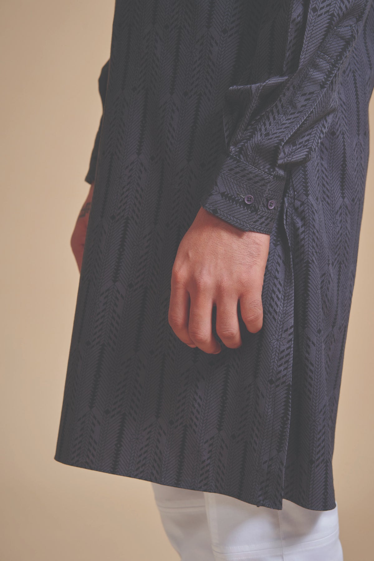 The Loop Button Cross Over Kurta