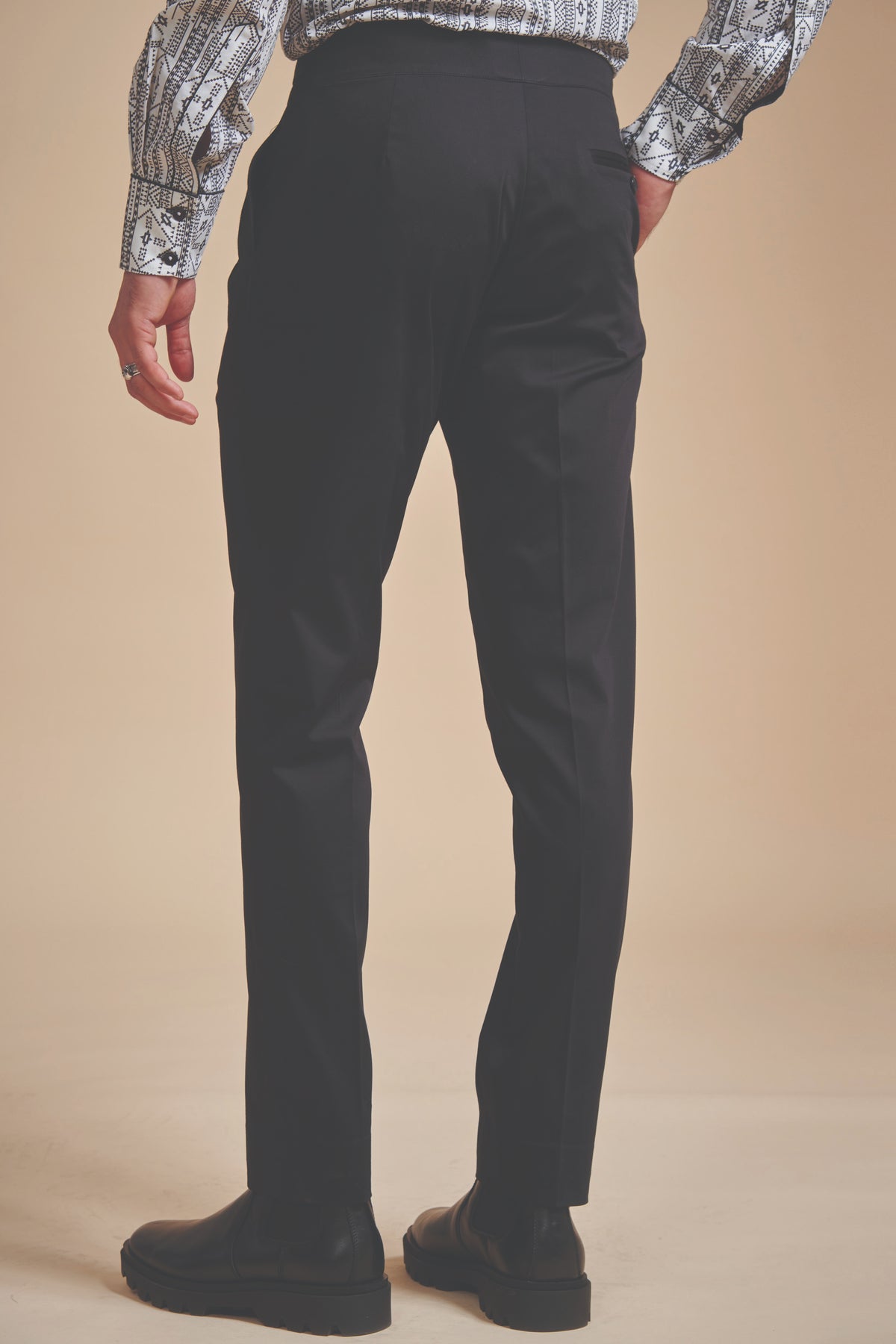 Black Stylised Tapered Pant