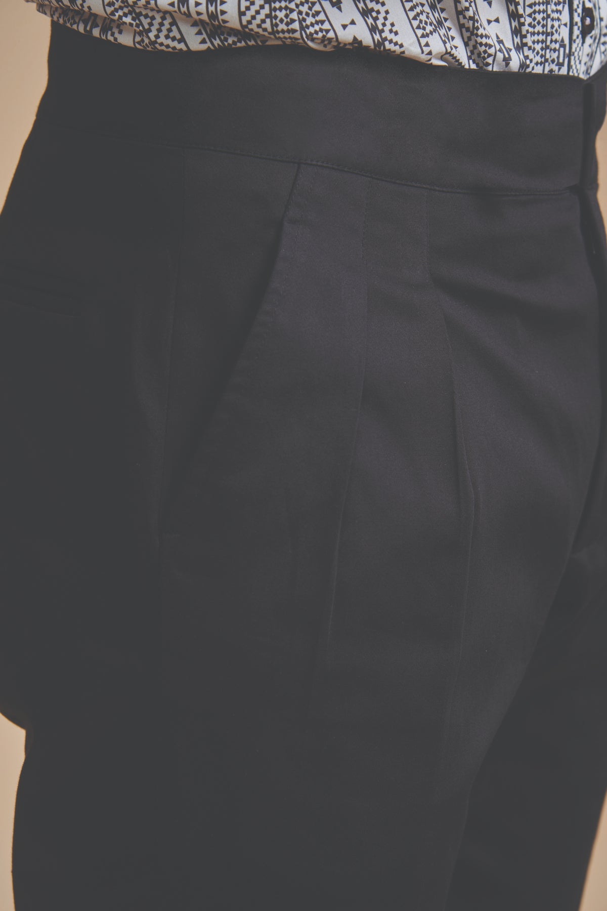 Black Stylised Tapered Pant