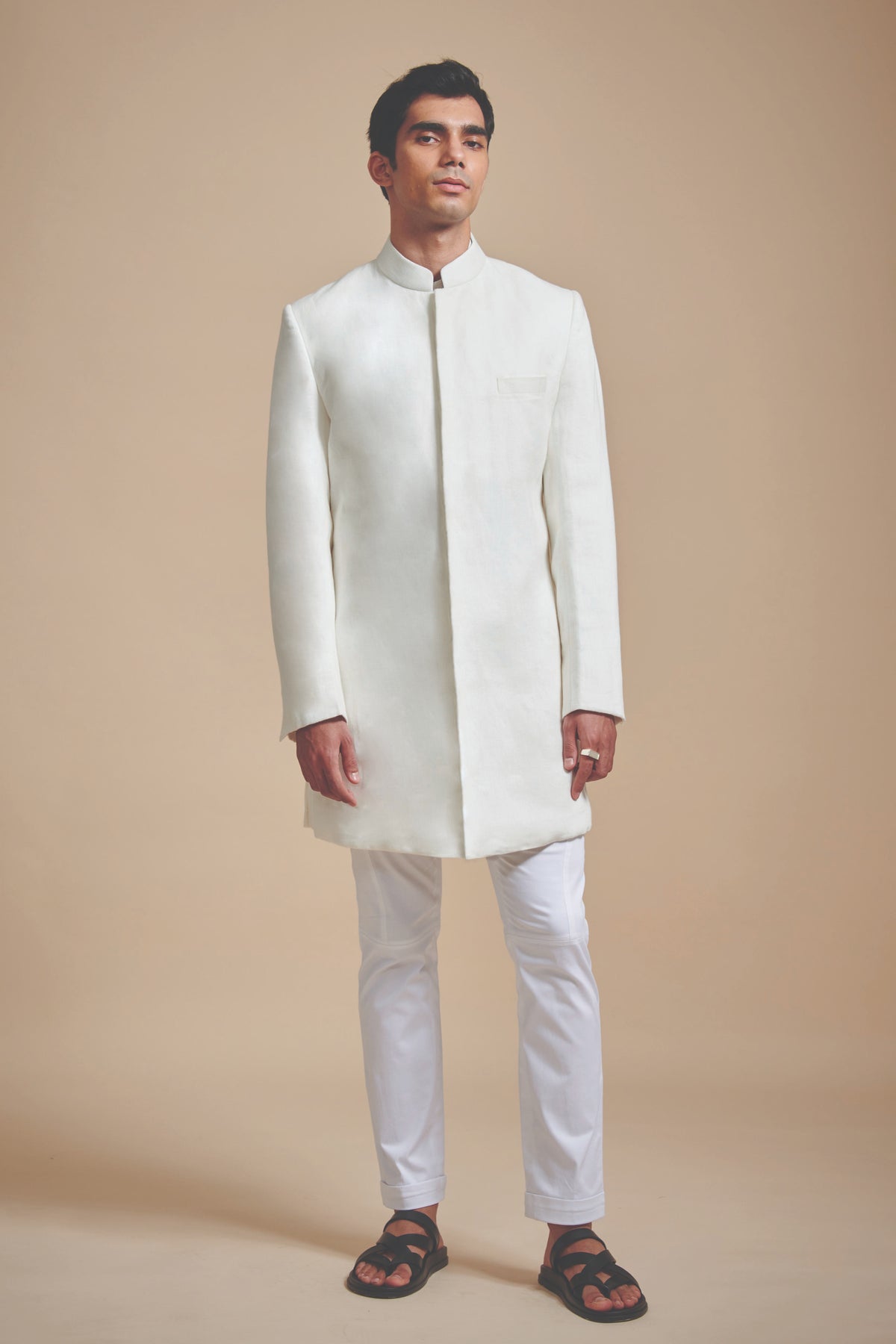 The Short Concealed Placket Achkan