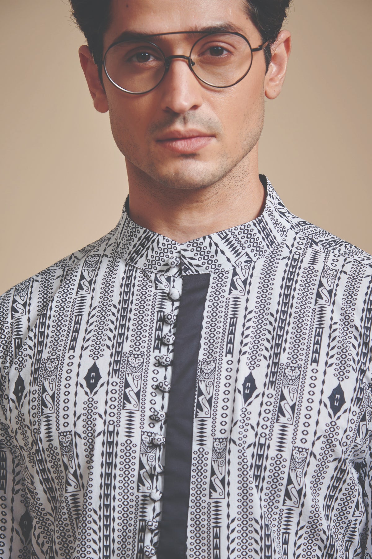 The Linear Print Kurta