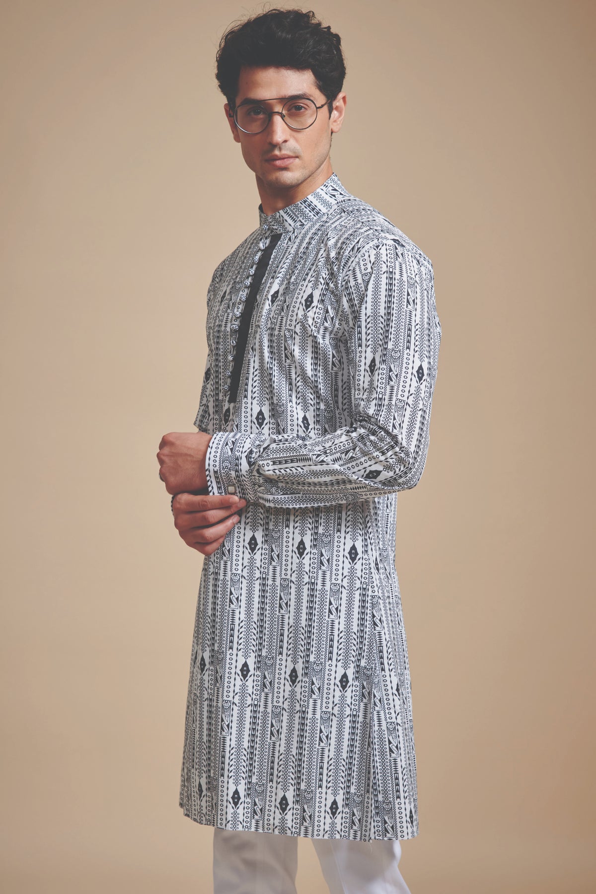 The Linear Print Kurta