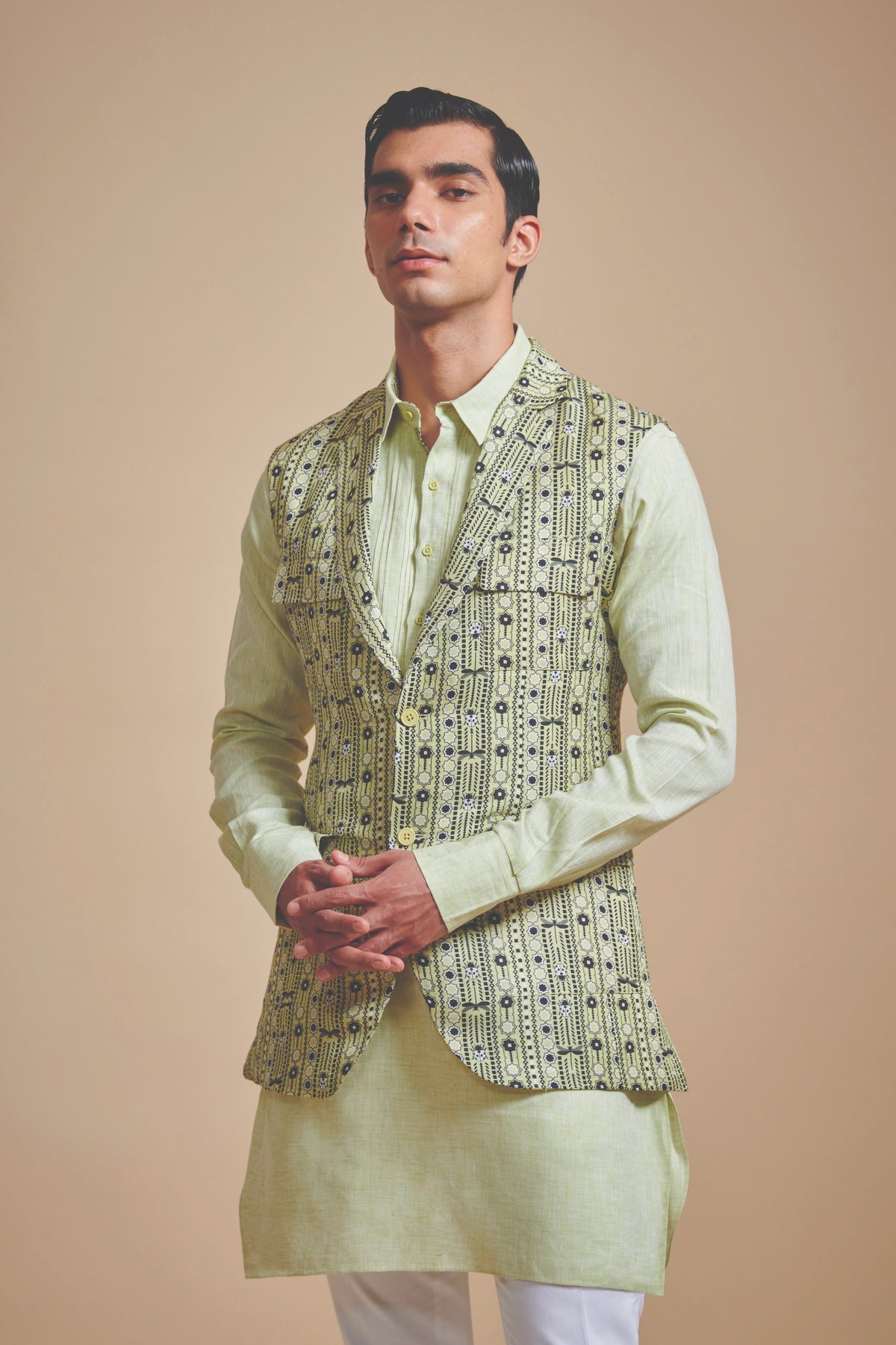 The Printed Lapel Waistcoat