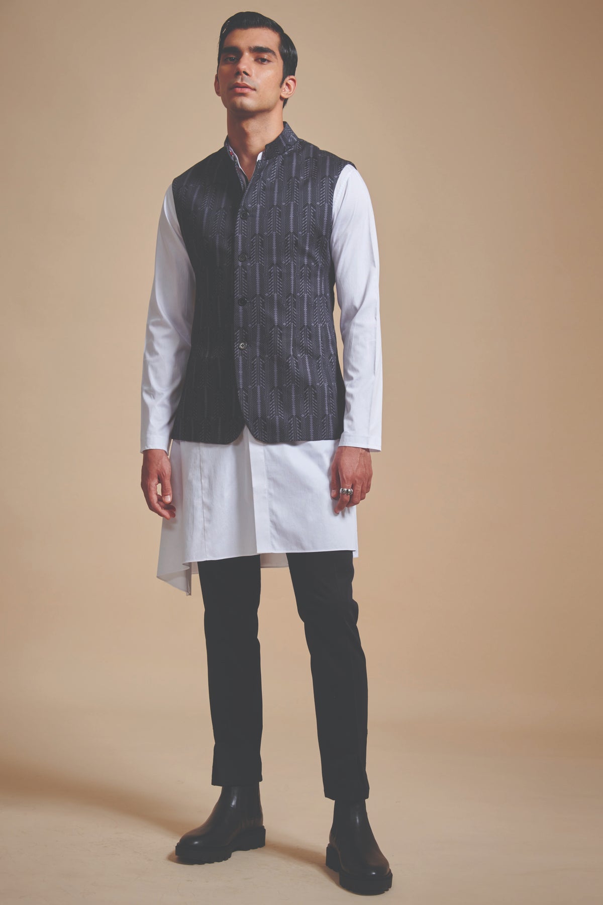 The Printed “u” Cut Waistcoat