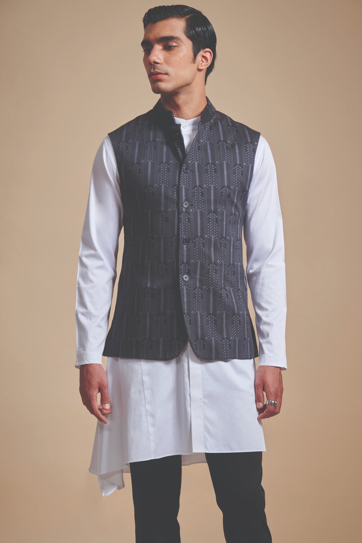 The Printed “u” Cut Waistcoat