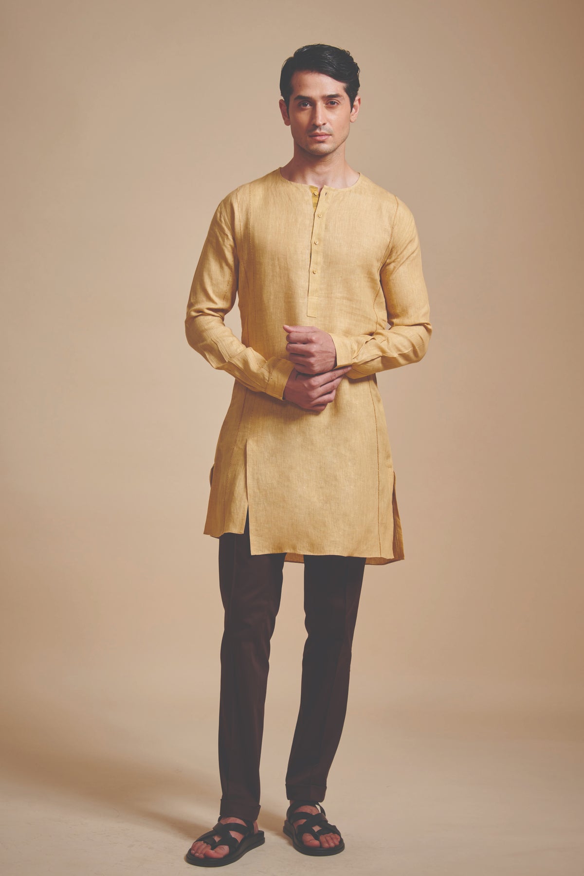 The Round Neck Flap Kurta