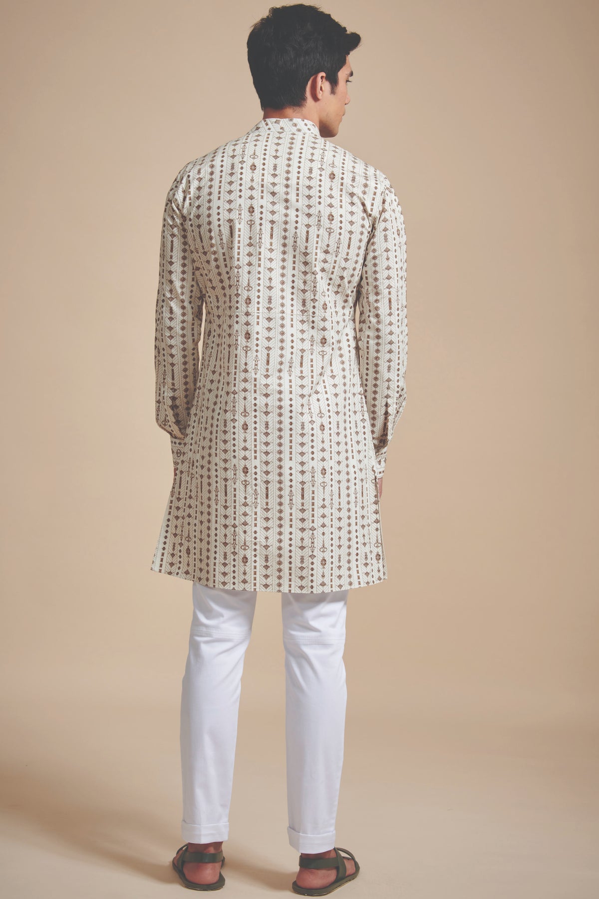 The Linear Print Short Kurta