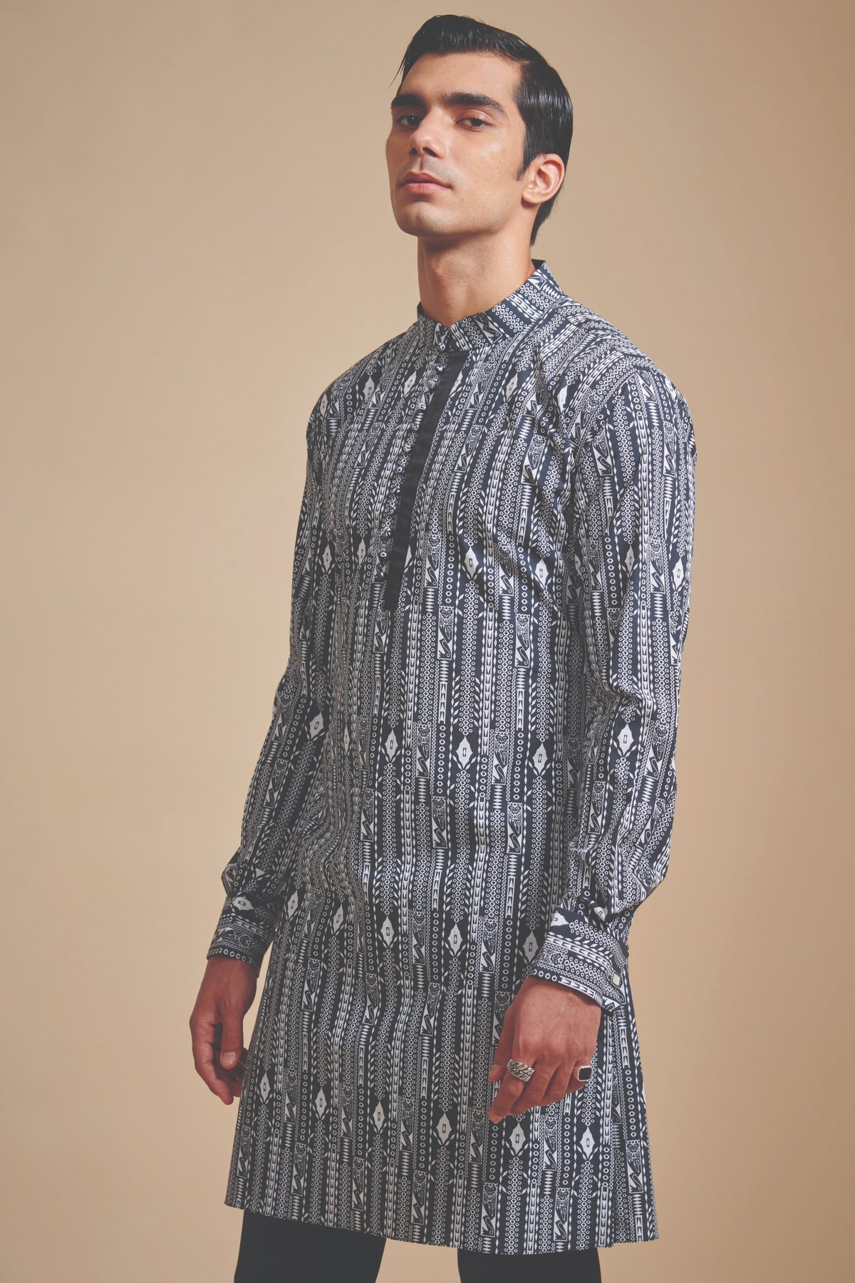 The Linear Print Kurta