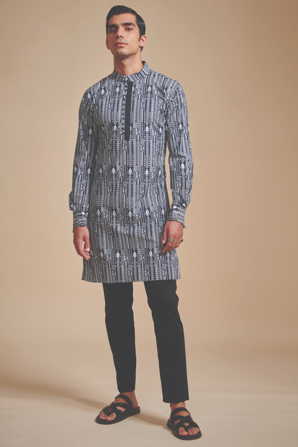 The Linear Print Kurta