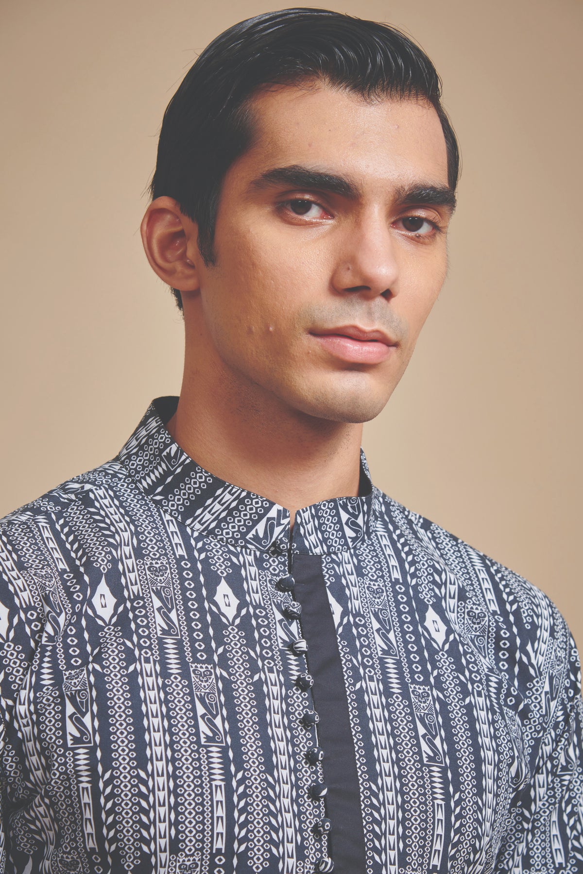 The Linear Print Kurta