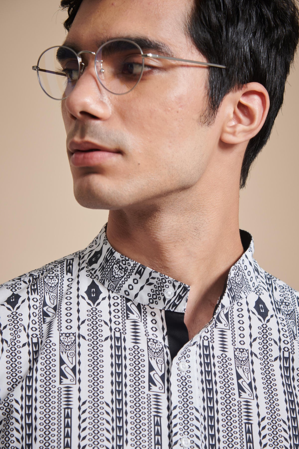 The Linear Print Short Kurta