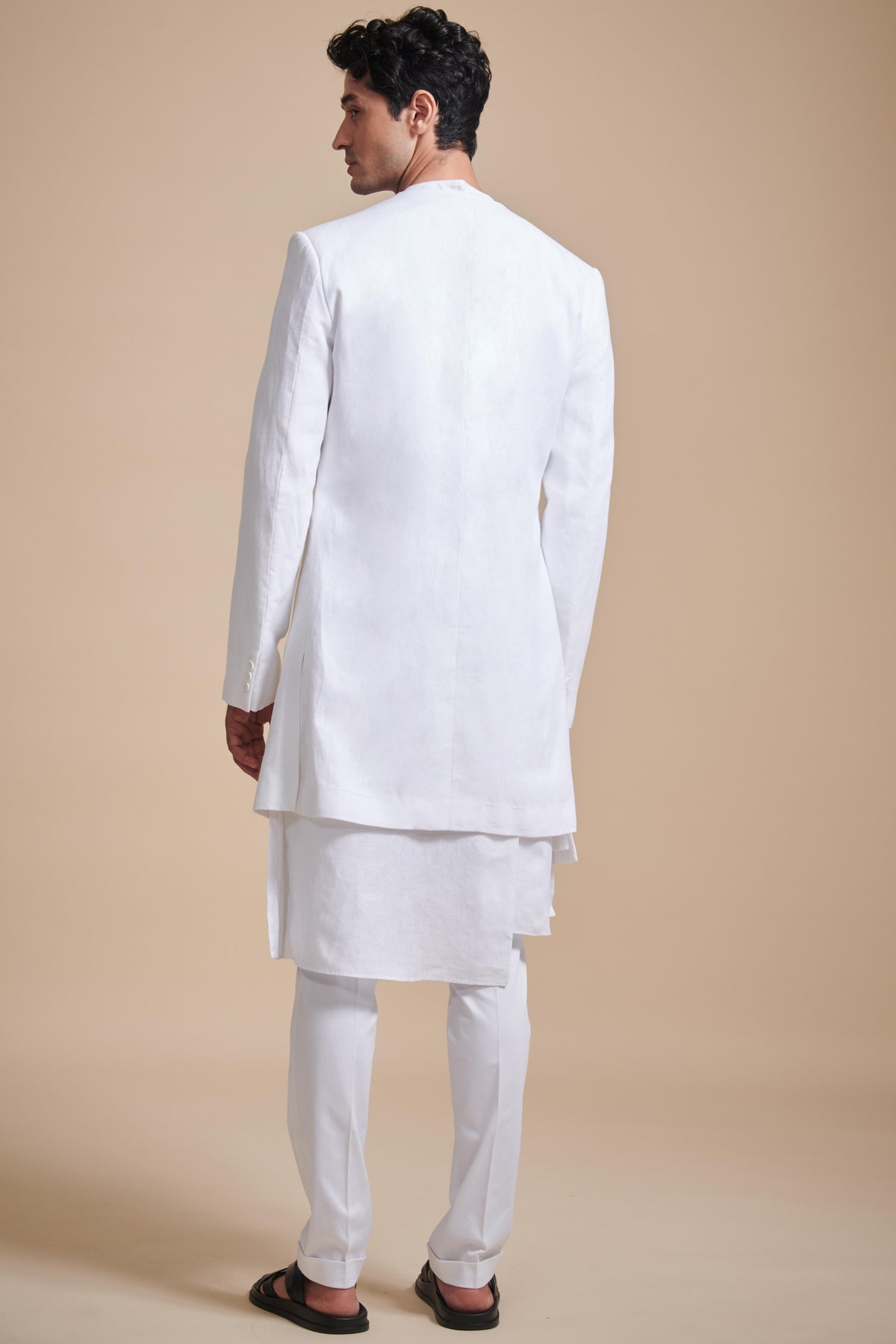 The Round Neck Asymmetric Achkan