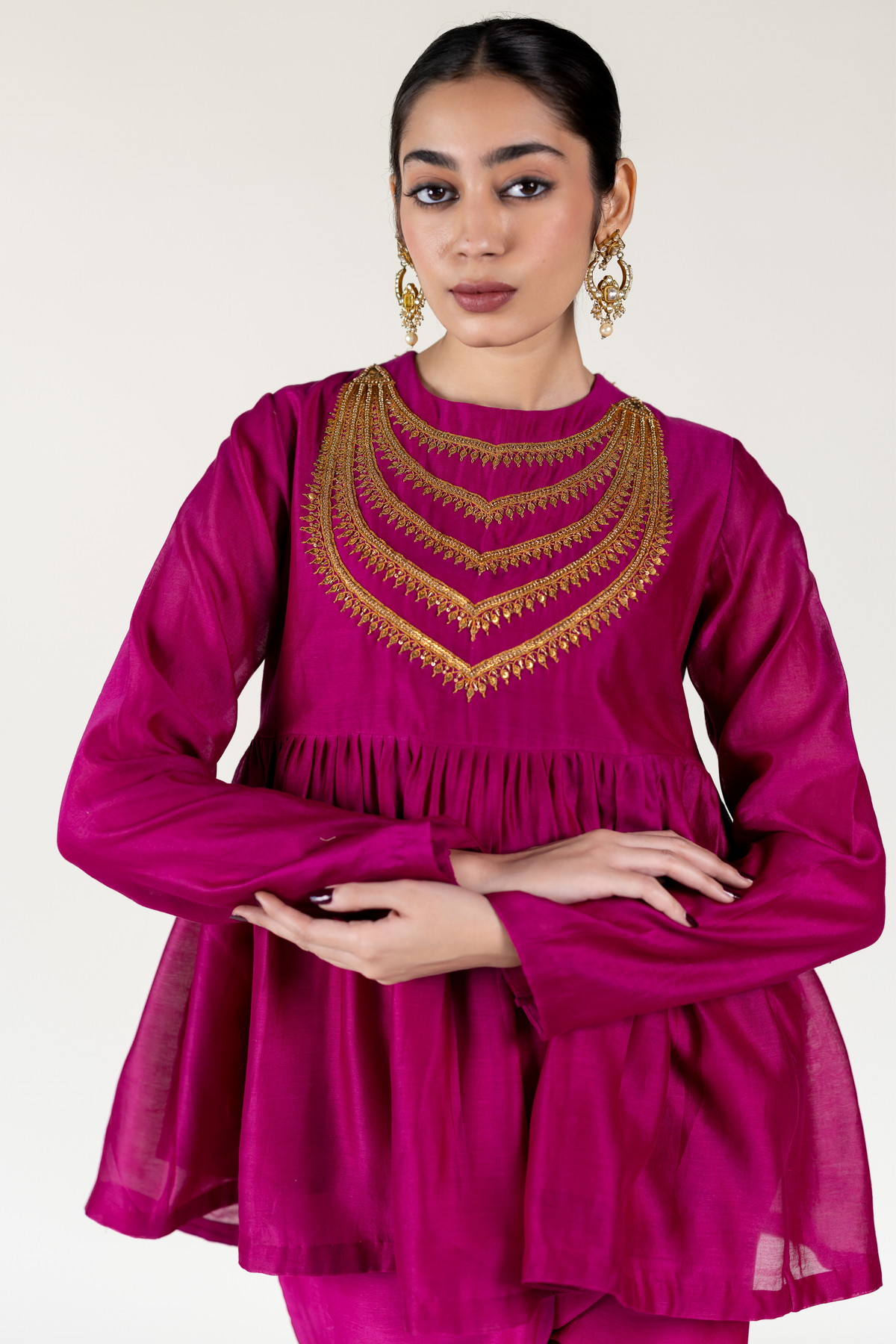 Magenta Pink Ranihaar Tunic Set