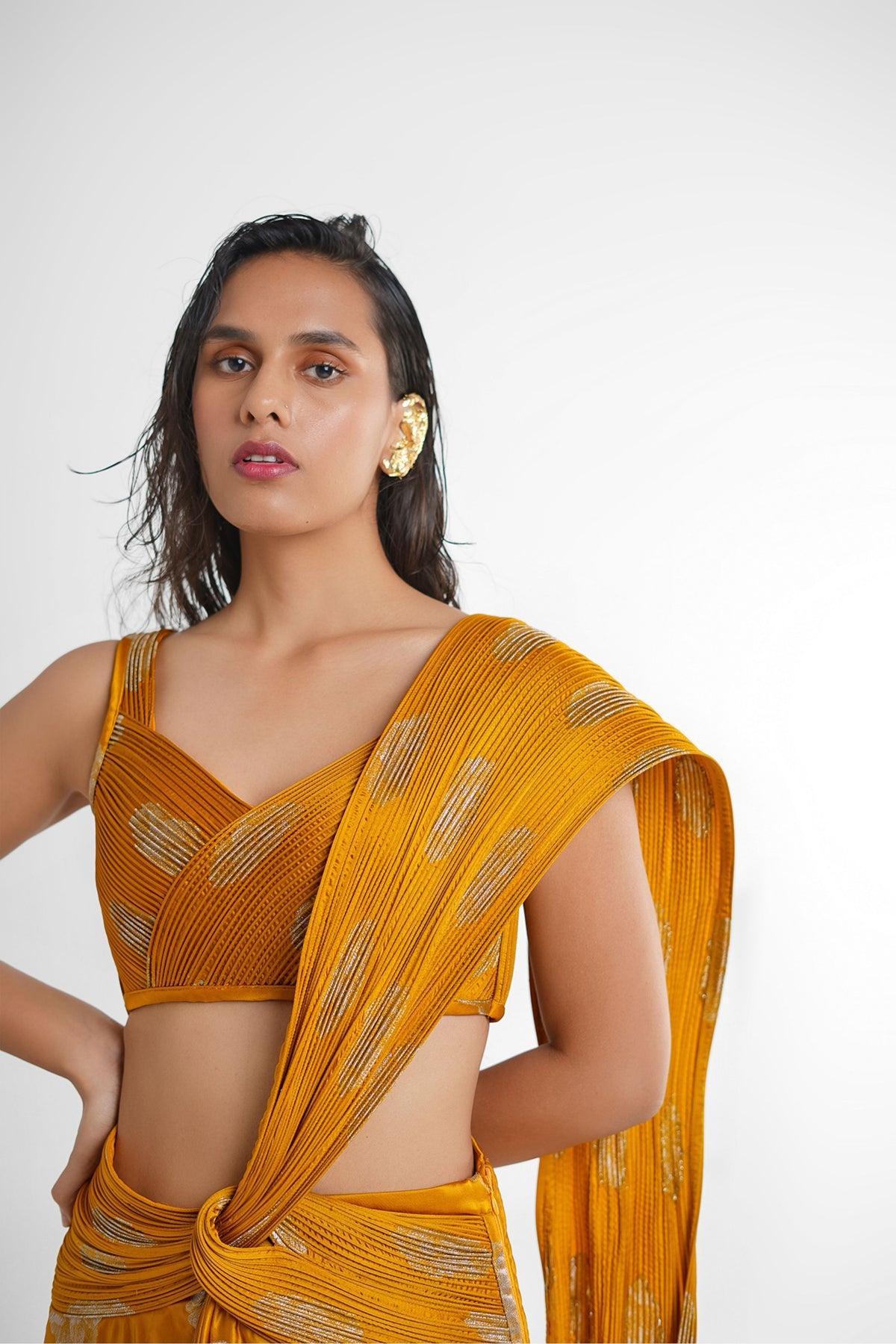 Alia Banarasi Pre-stitched Saree