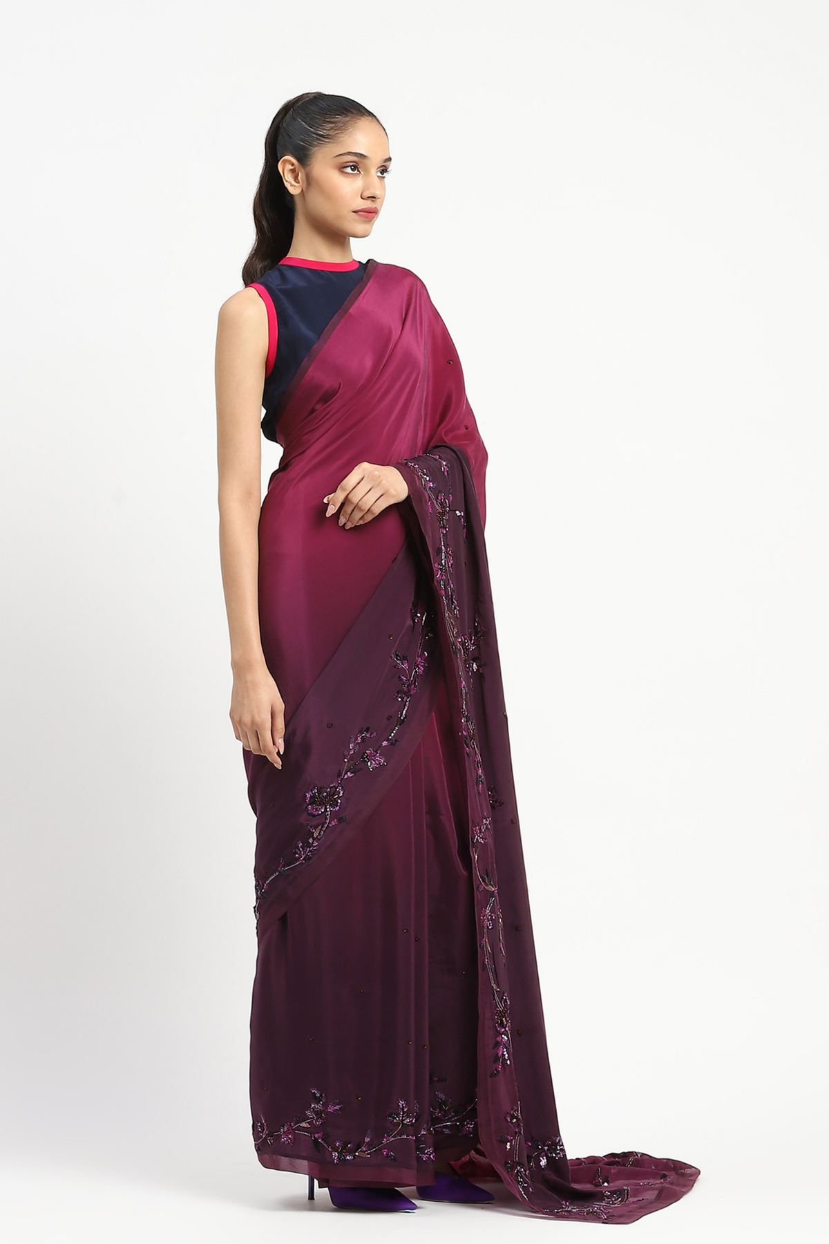 Liquid Grace Embroidered Saree