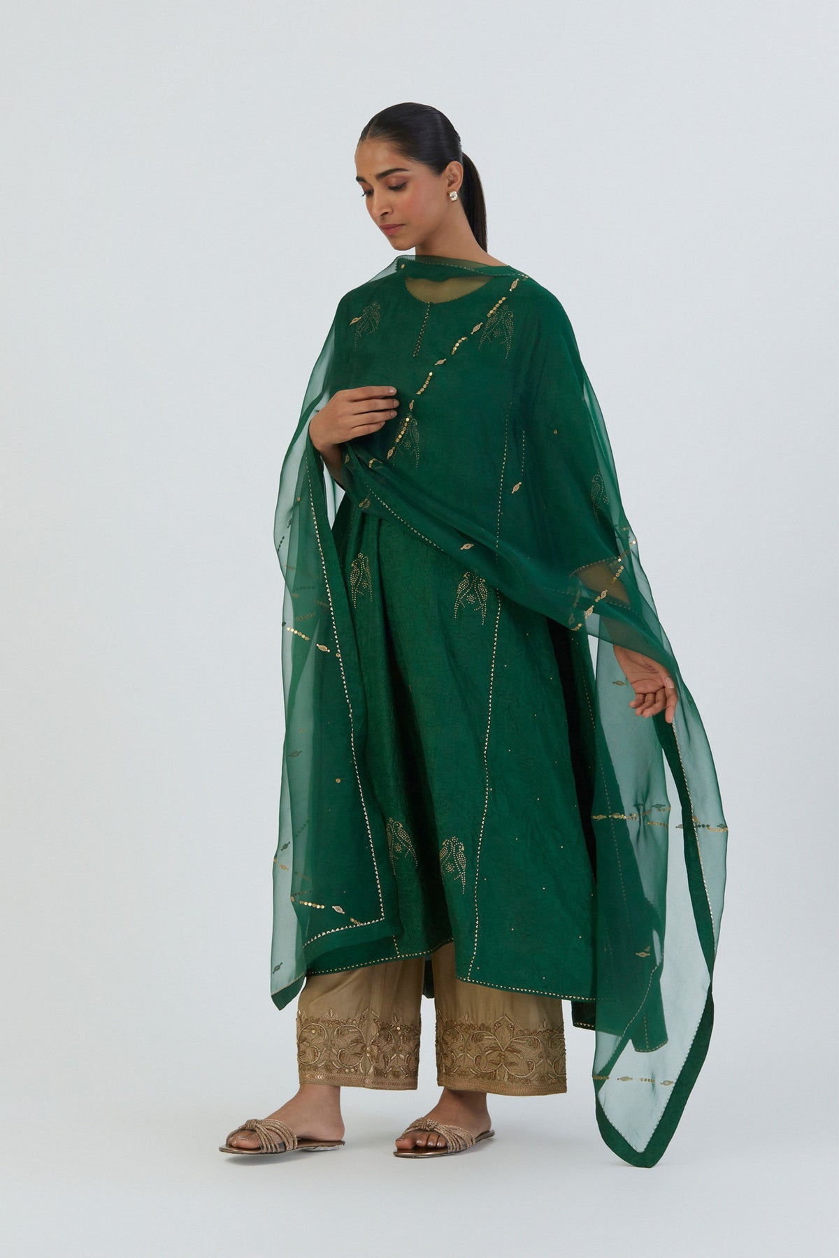 Mayar Dark Green Dupatta