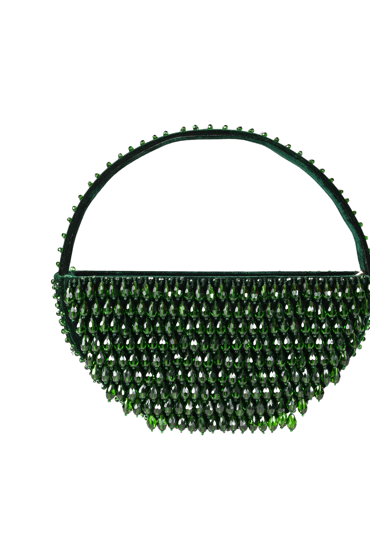 Clara Green Embellished Handbag