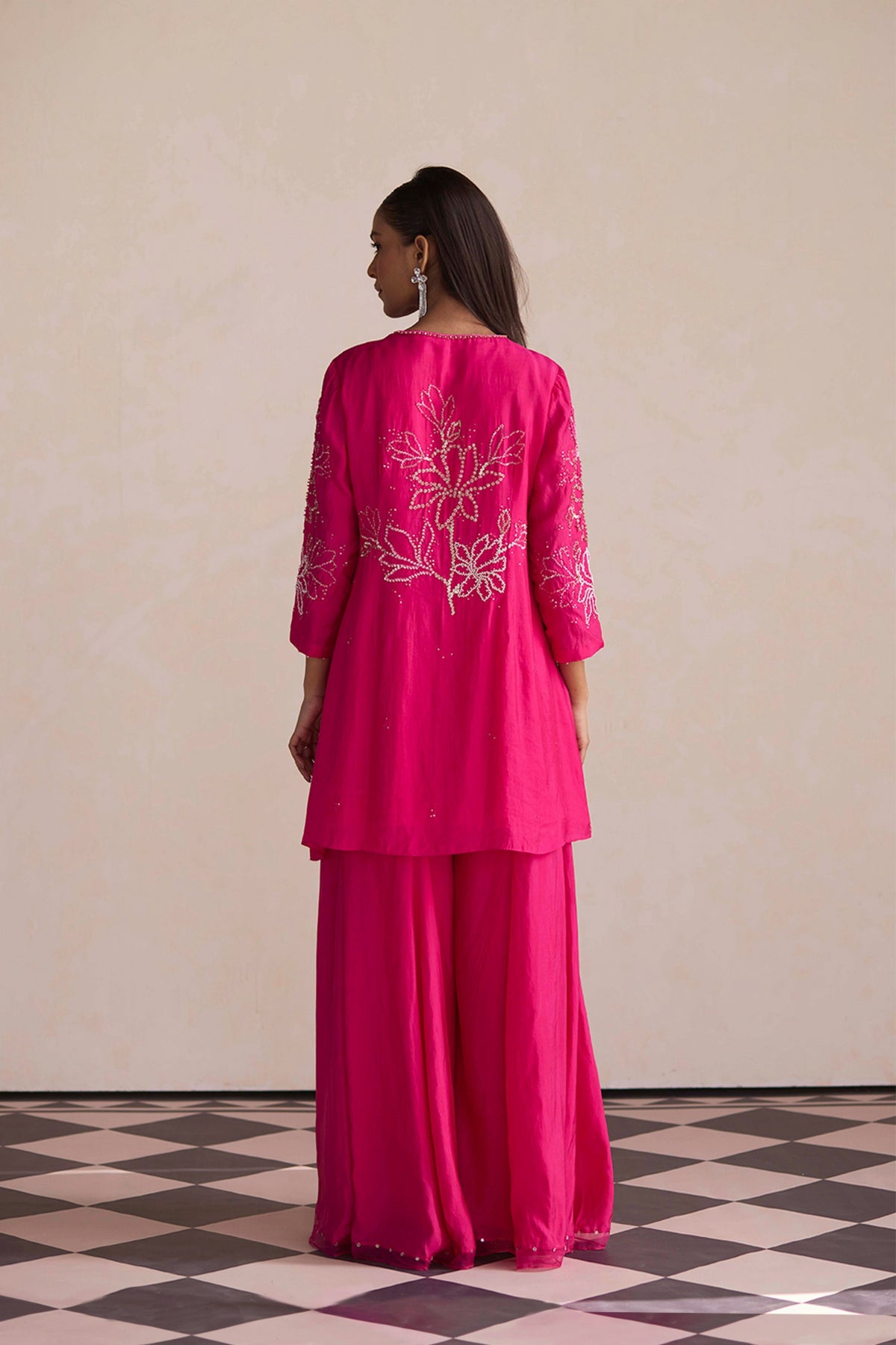 Hot Pink Sharara Set