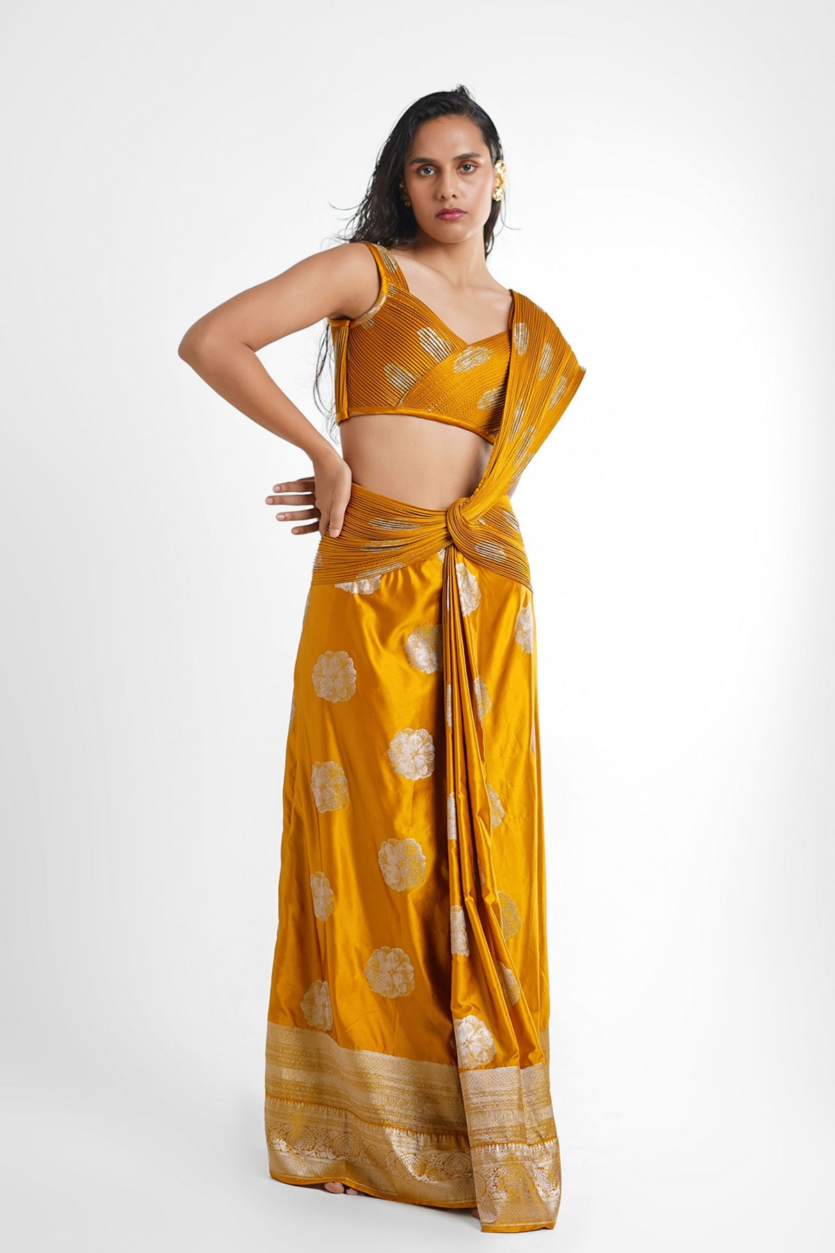 Alia Banarasi Pre-stitched Saree