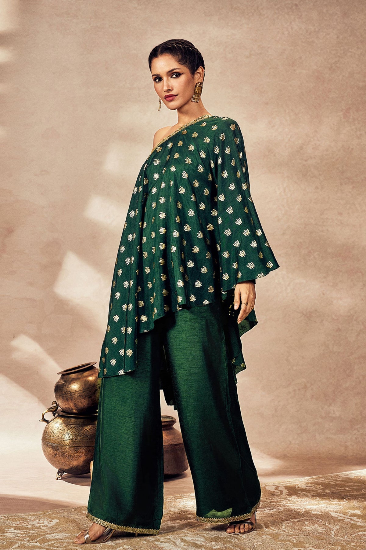 Green Palmscape Tunic Set