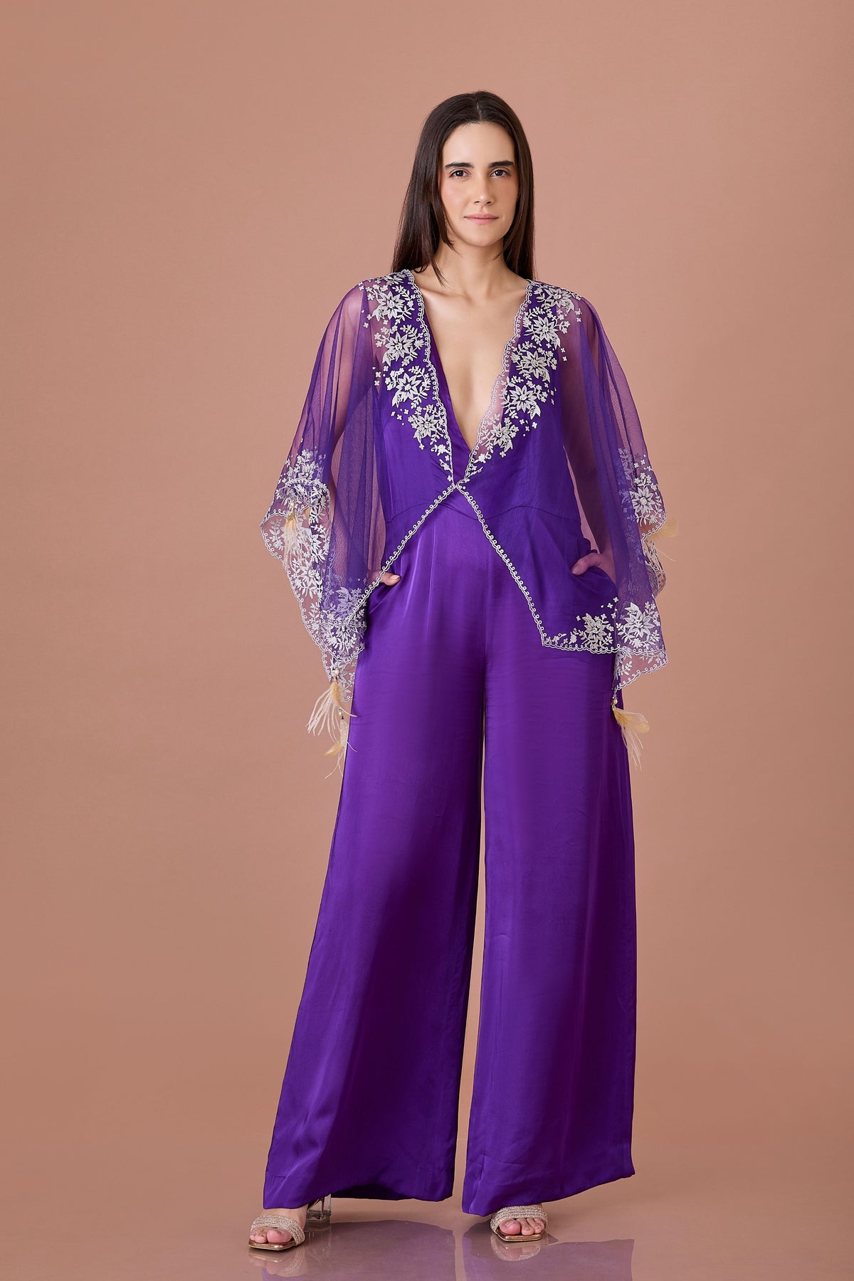 Purple Kaftan Jumpsuit