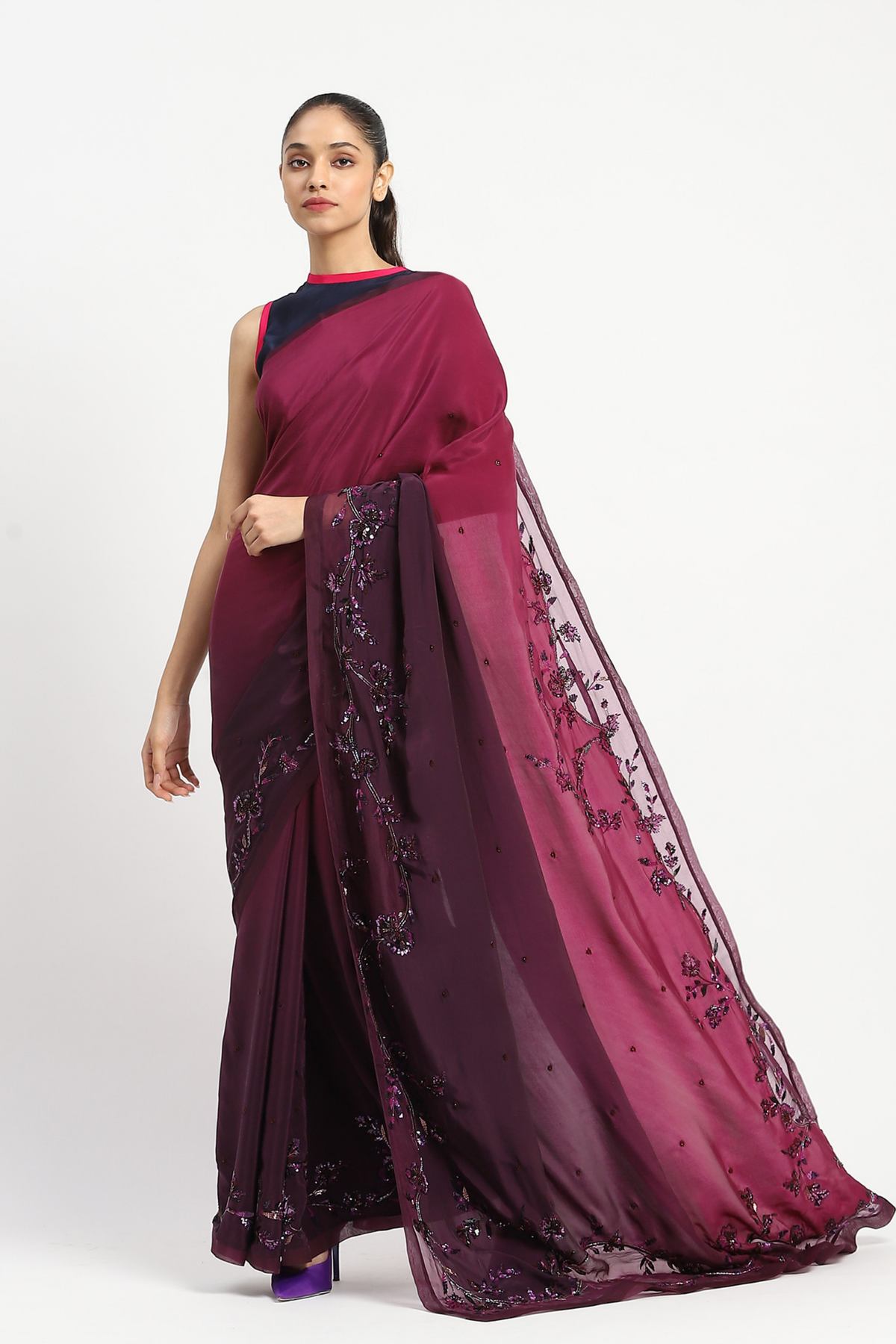 Liquid Grace Embroidered Saree