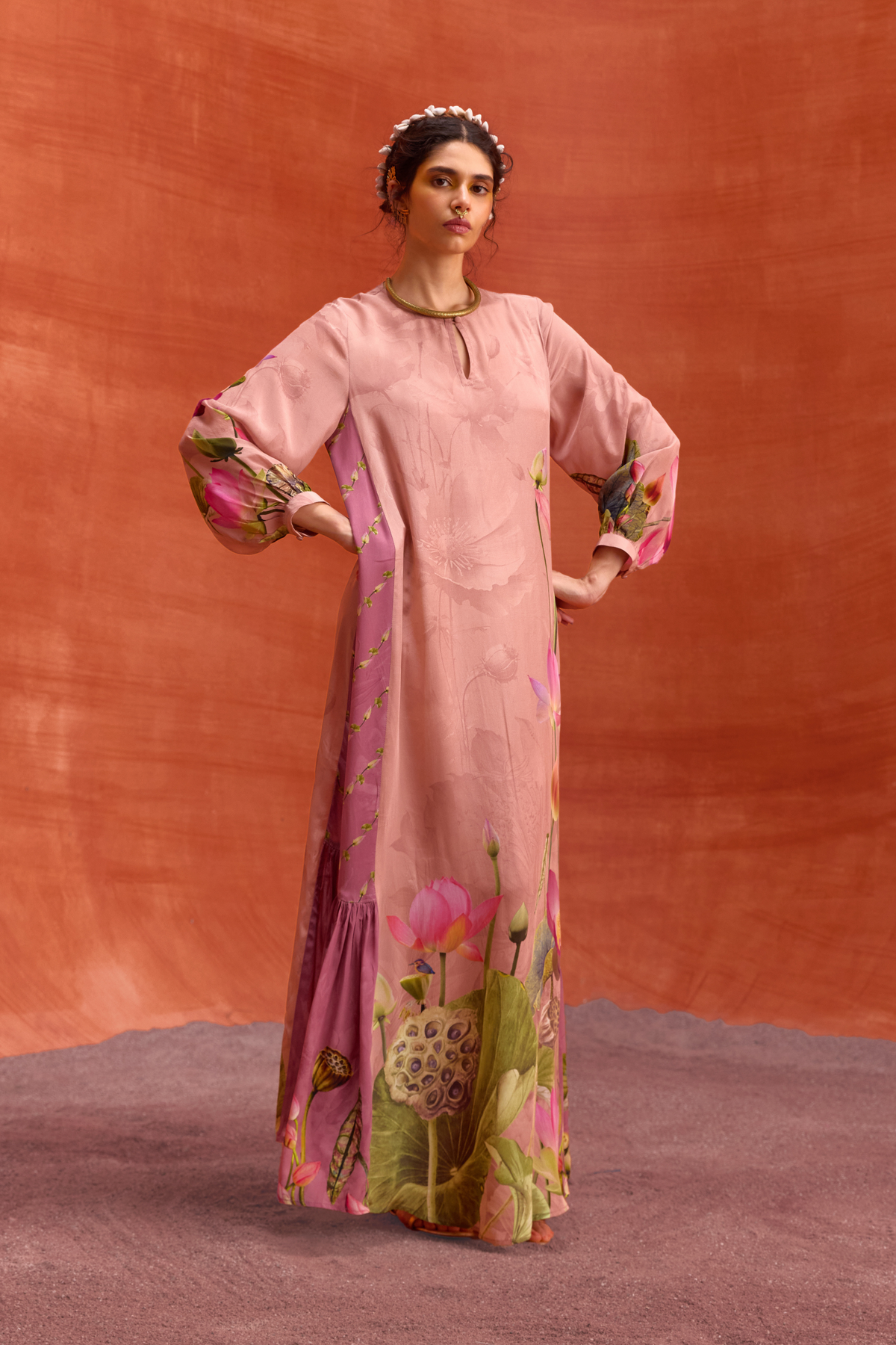 Dusty Pink Naira Jalabiya Dress