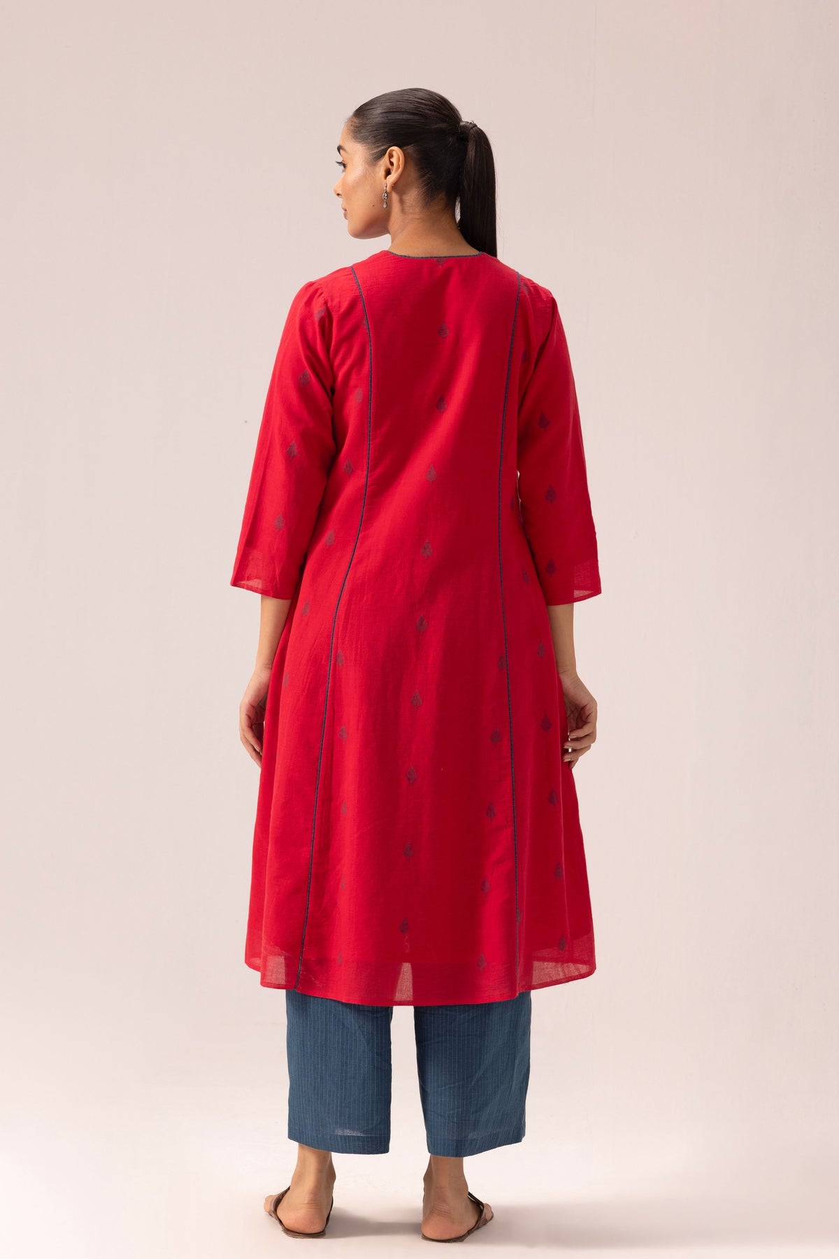 Shloka Red Kurta Set