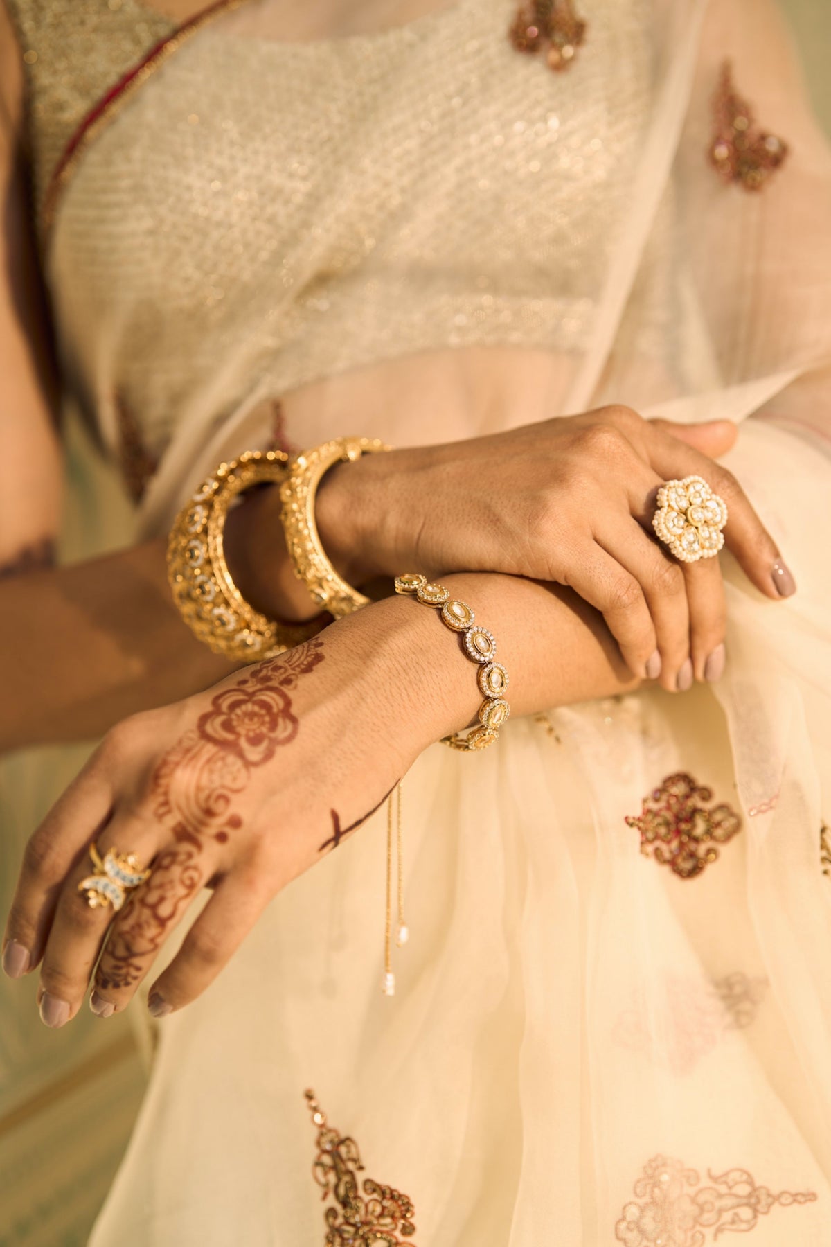 White Chavi Saree