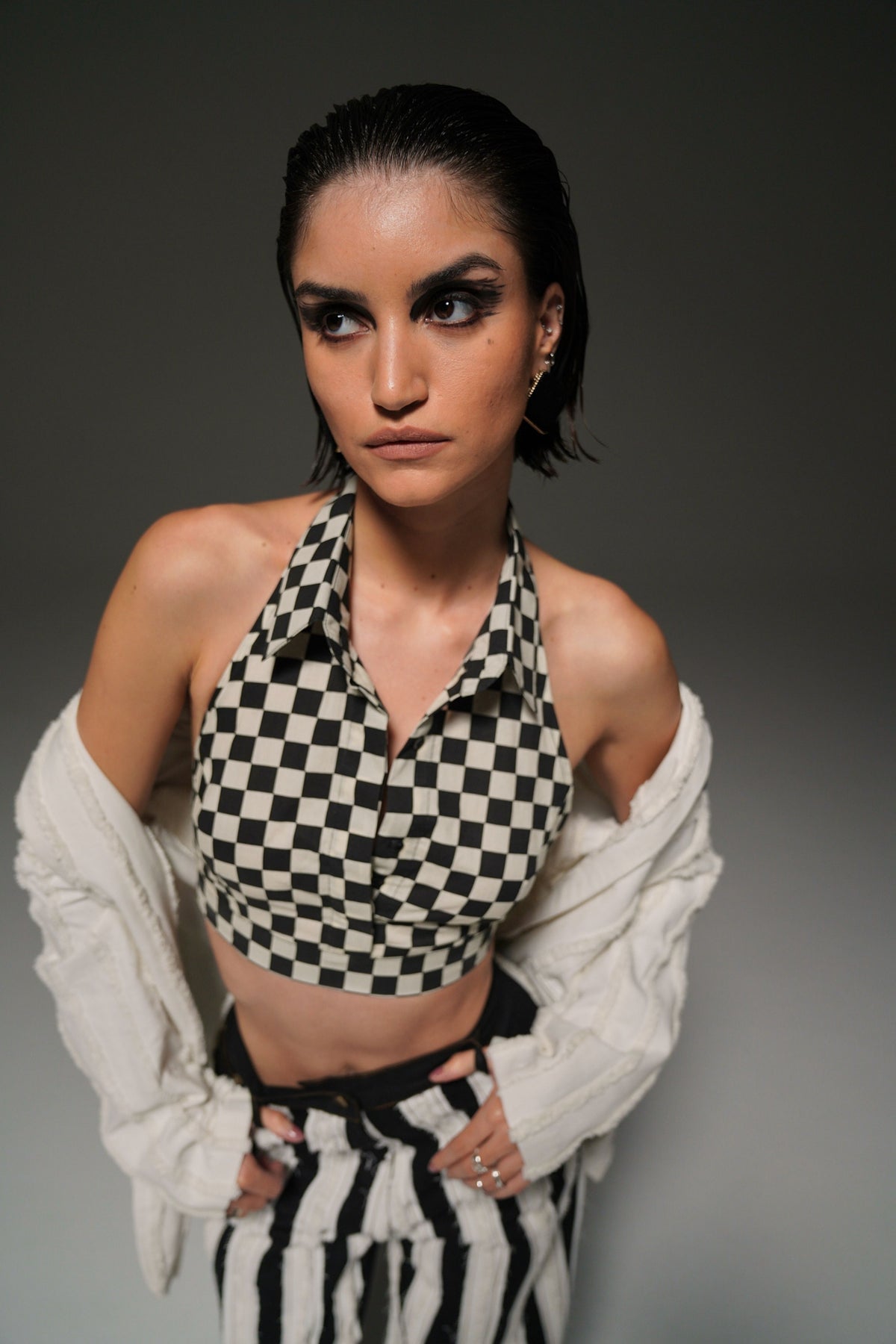 Checkered Crop Top