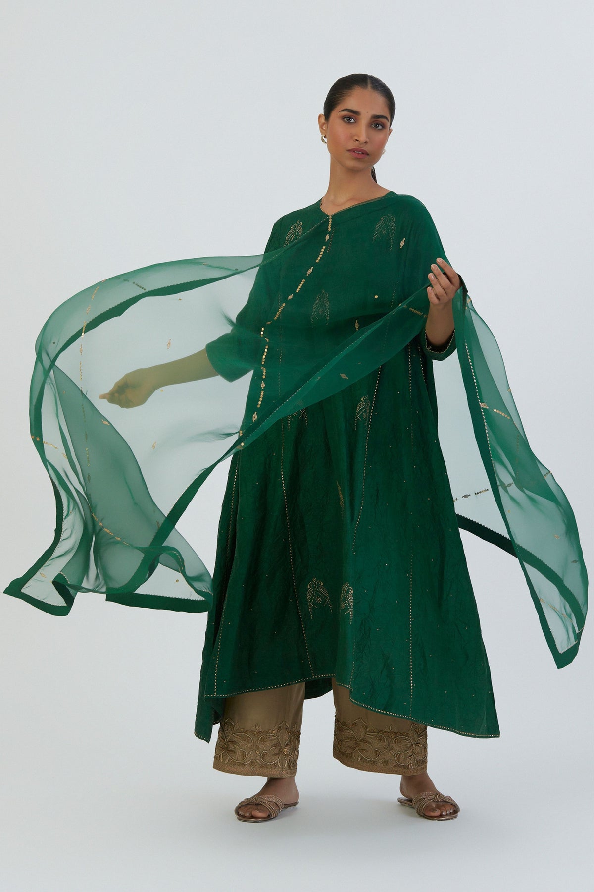 Mayar Dark Green Dupatta